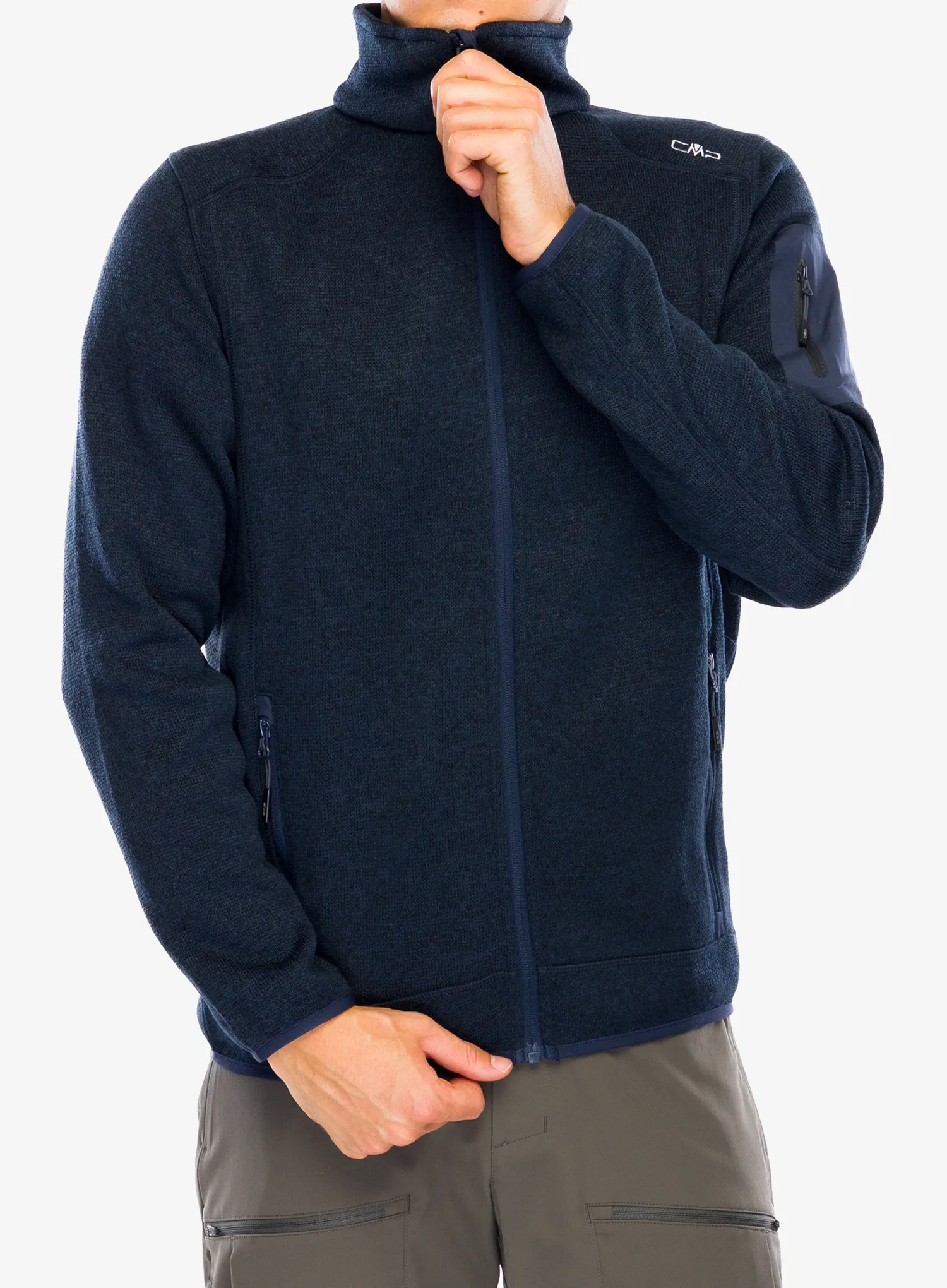 Jakna od flisa CMP Perl Jacket Knitted - b.blue/antracite