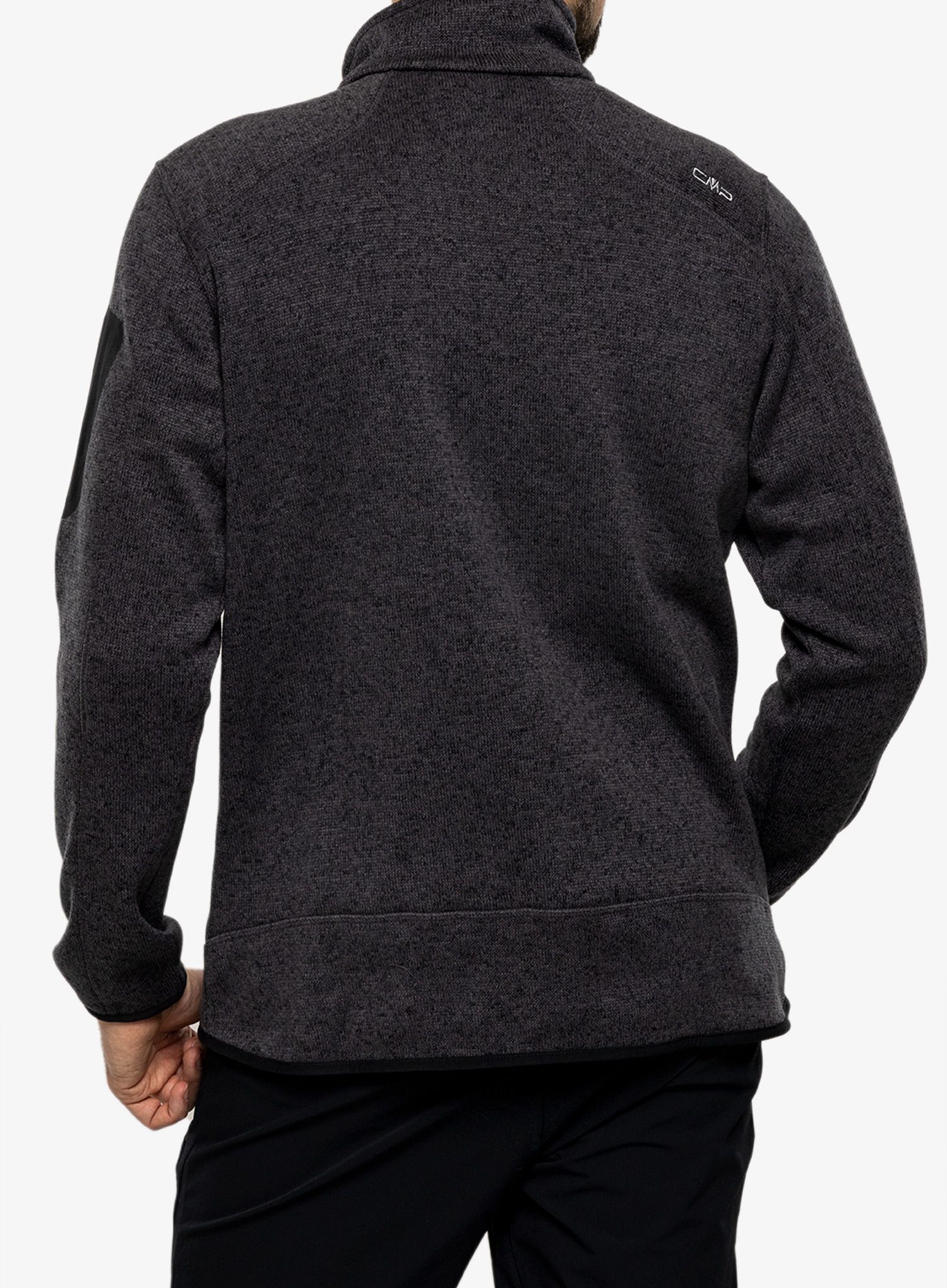 Jakna od flisa CMP Perl Jacket Knitted - nero/glacier
