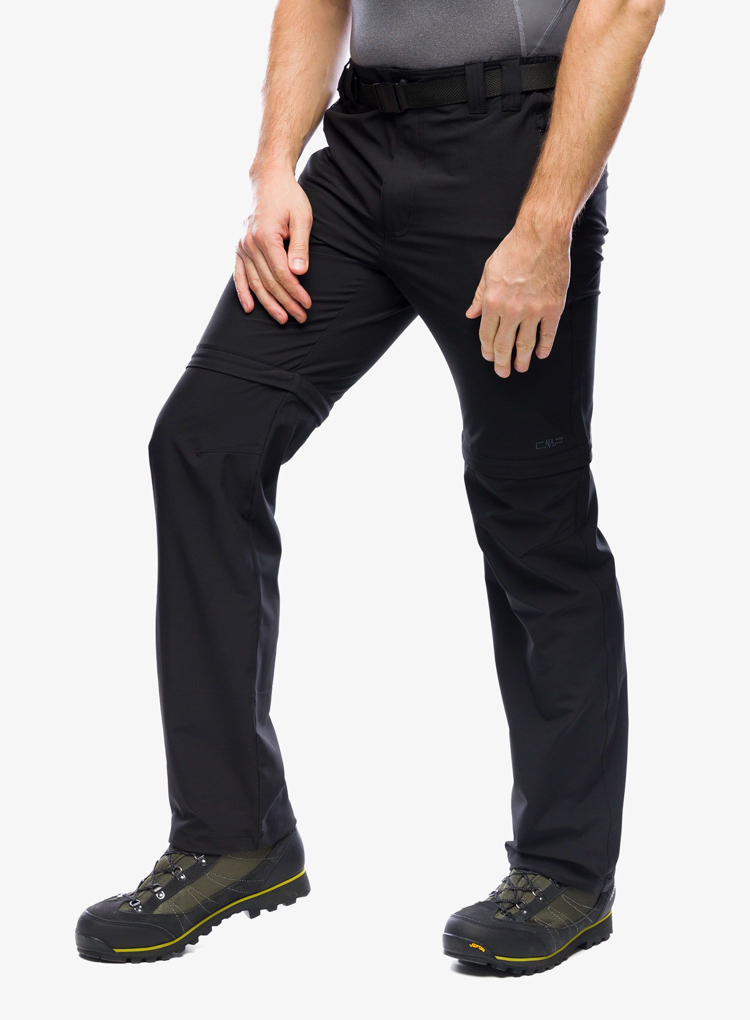 Hlače CMP Rule Zip Off Pant Stretch Polyester - nero
