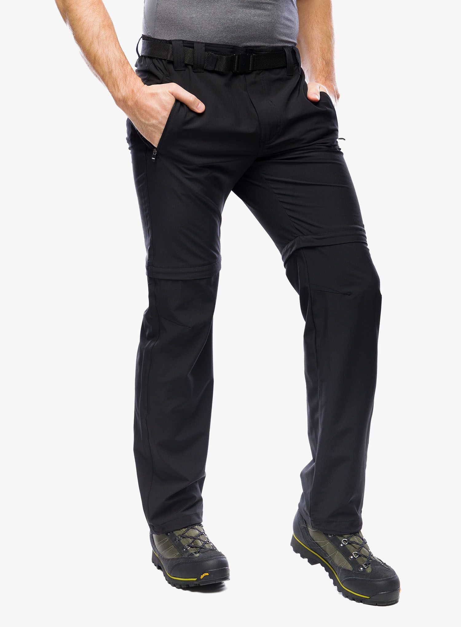 Hlače CMP Rule Zip Off Pant Stretch Polyester - nero