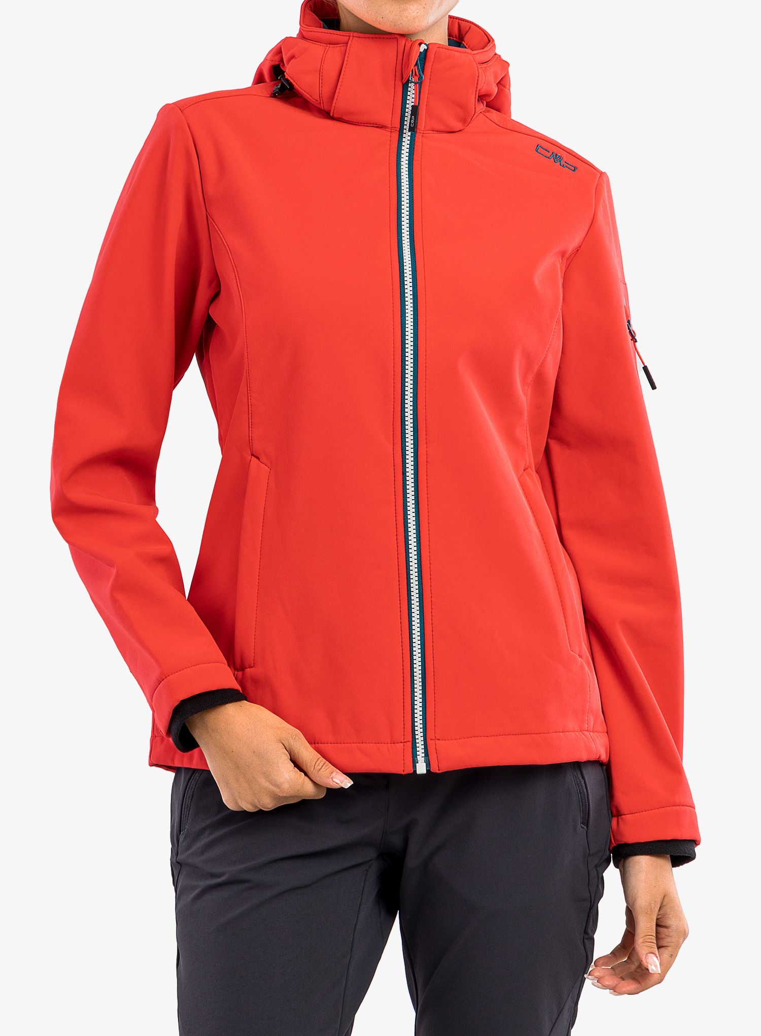 Ženska softshell jakna CMP Terra Jacket Zip Hood - campari