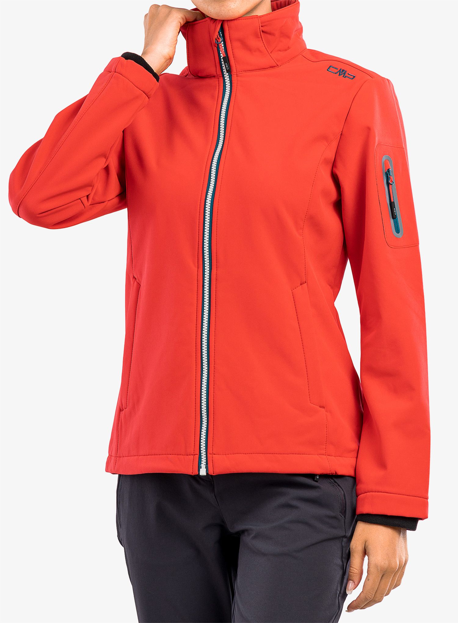 Ženska softshell jakna CMP Terra Jacket Zip Hood - campari