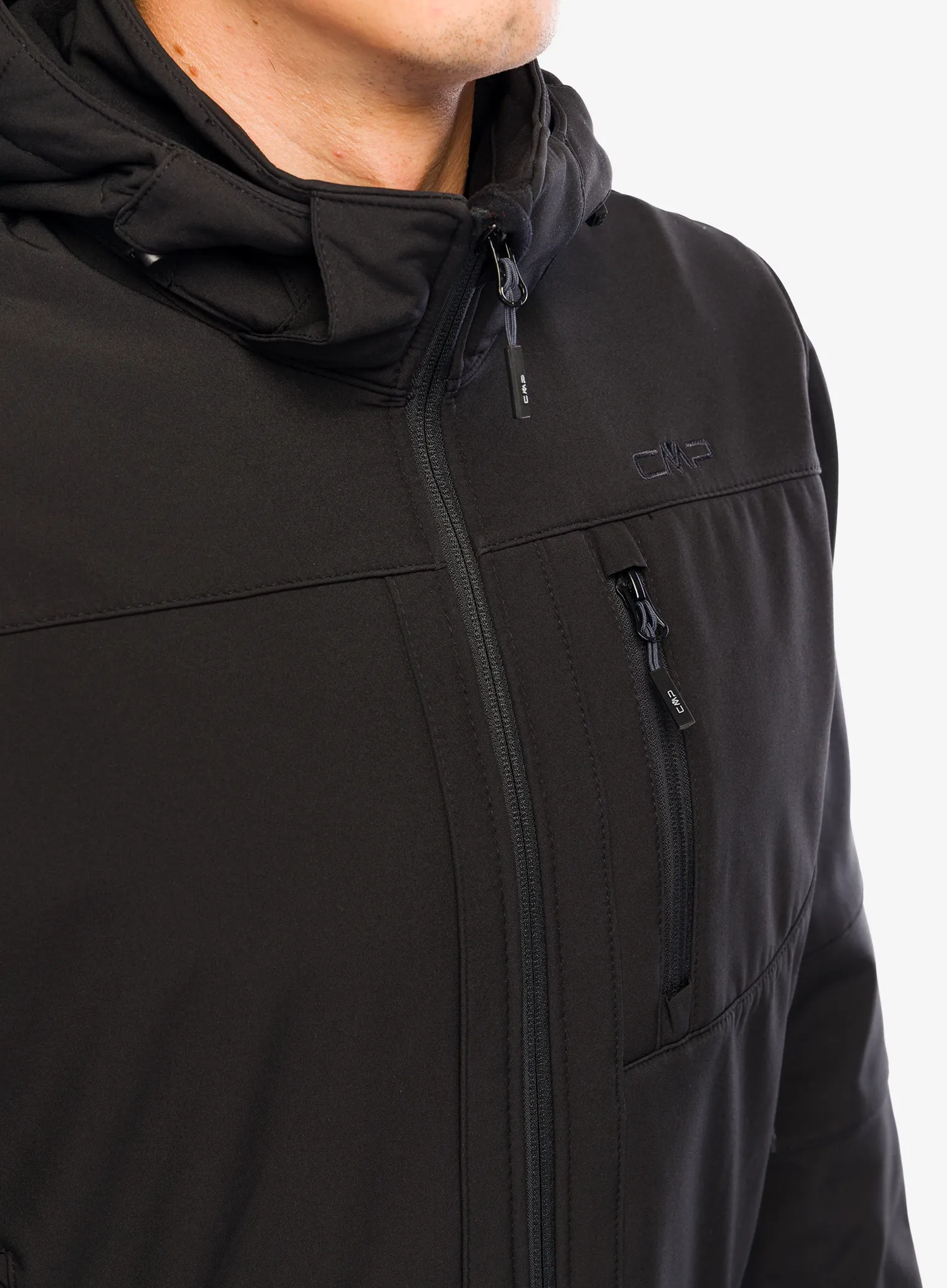 Softshell jakna CMP Vivo Jacket Zip Hood - nero