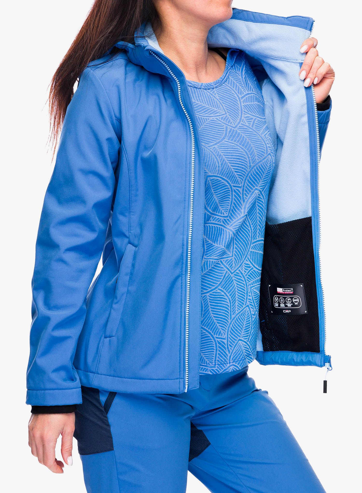 Ženski softshell CMP Wilma Jacket Zip Hood - provenza