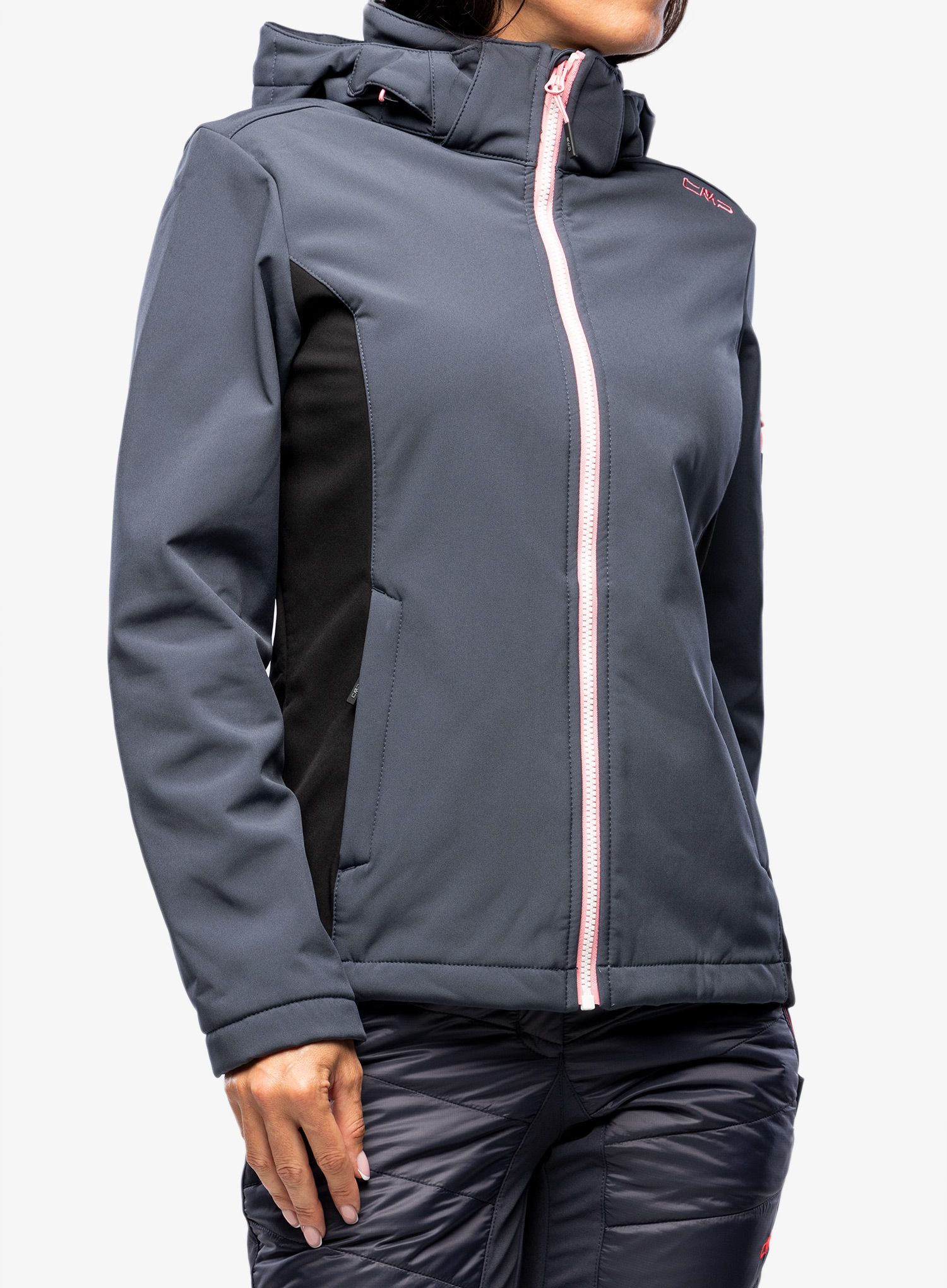 Ženska jakna CMP Wilma Jacket Zip Hood - titanio/nero