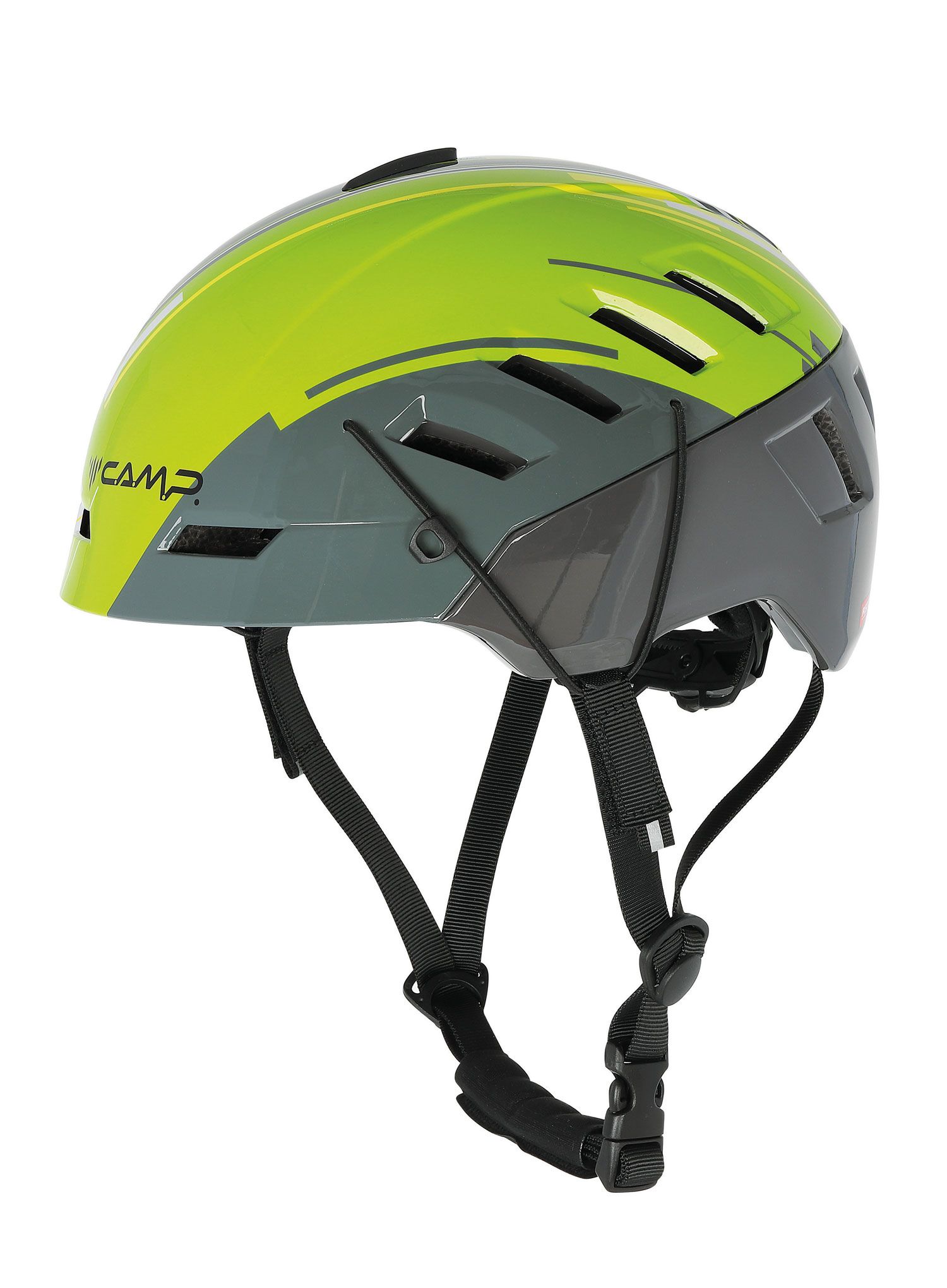 Penjačka i turno-skijaška kaciga CAMP Voyager - basalt grey/green