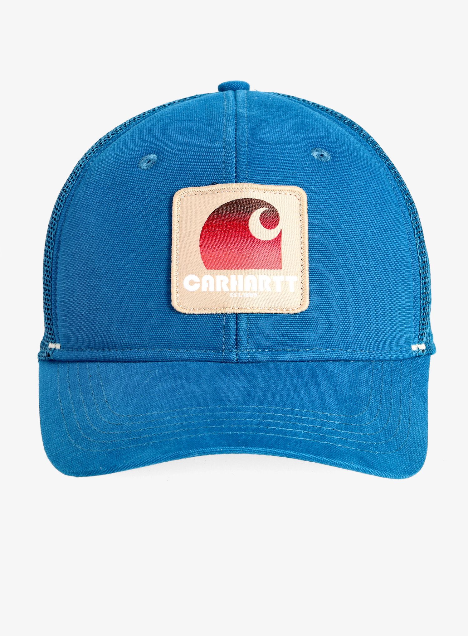 Kačket Carhartt Canvas Mesh-Back C Patch Cap - deep lagoon