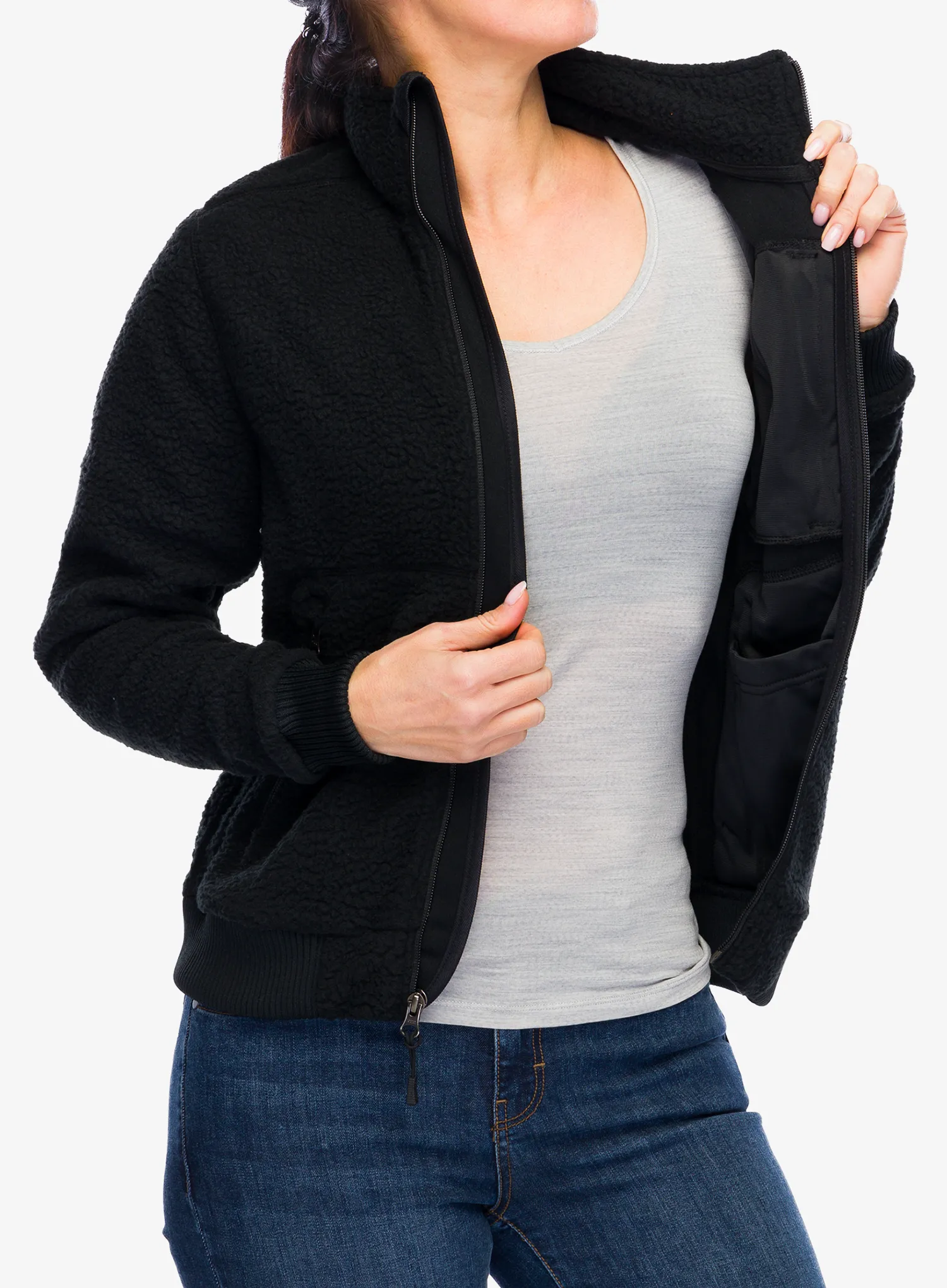 Ženska jakna od flisa Carhartt Fleece Jacket - black