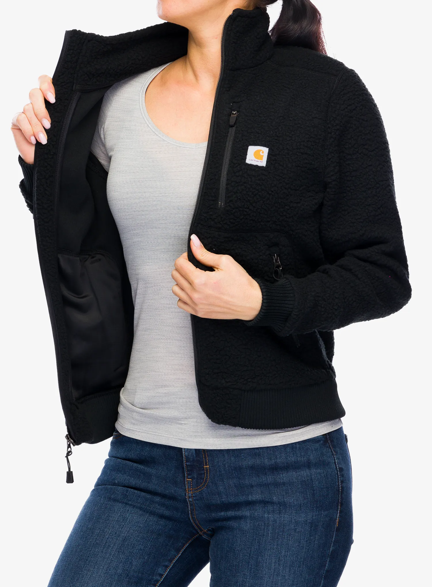 Ženska jakna od flisa Carhartt Fleece Jacket - black