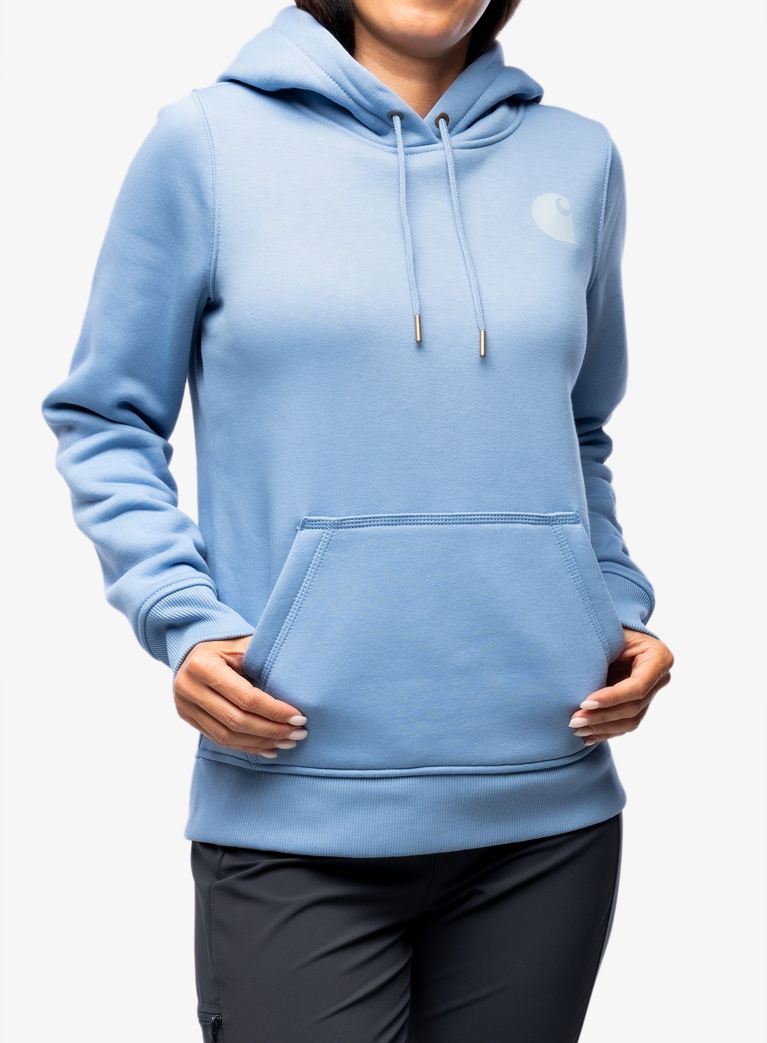 Ženska dukserica Carhartt Logo Sleeve Graphic Sweatshirt - skystone