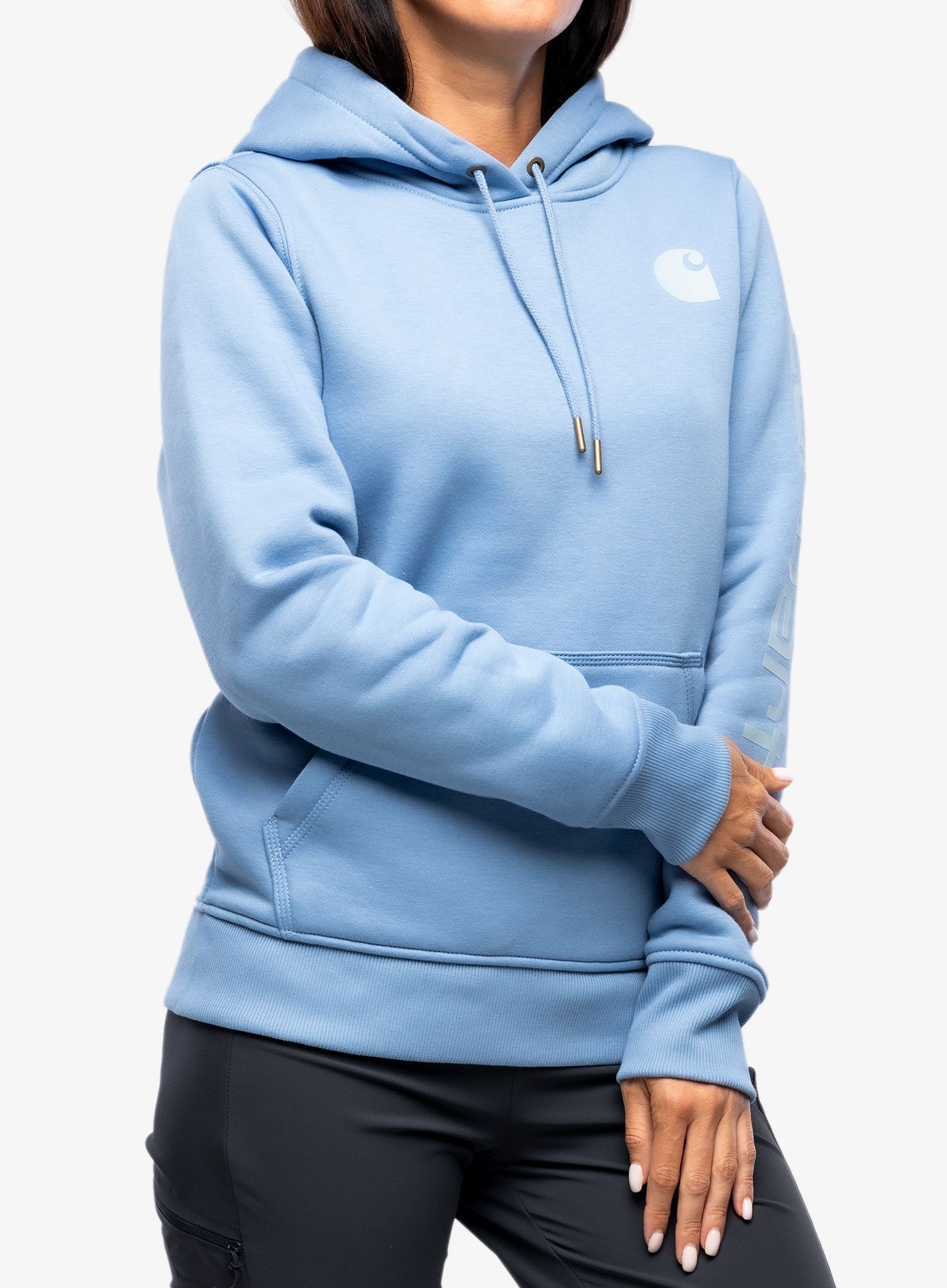 Ženska dukserica Carhartt Logo Sleeve Graphic Sweatshirt - skystone