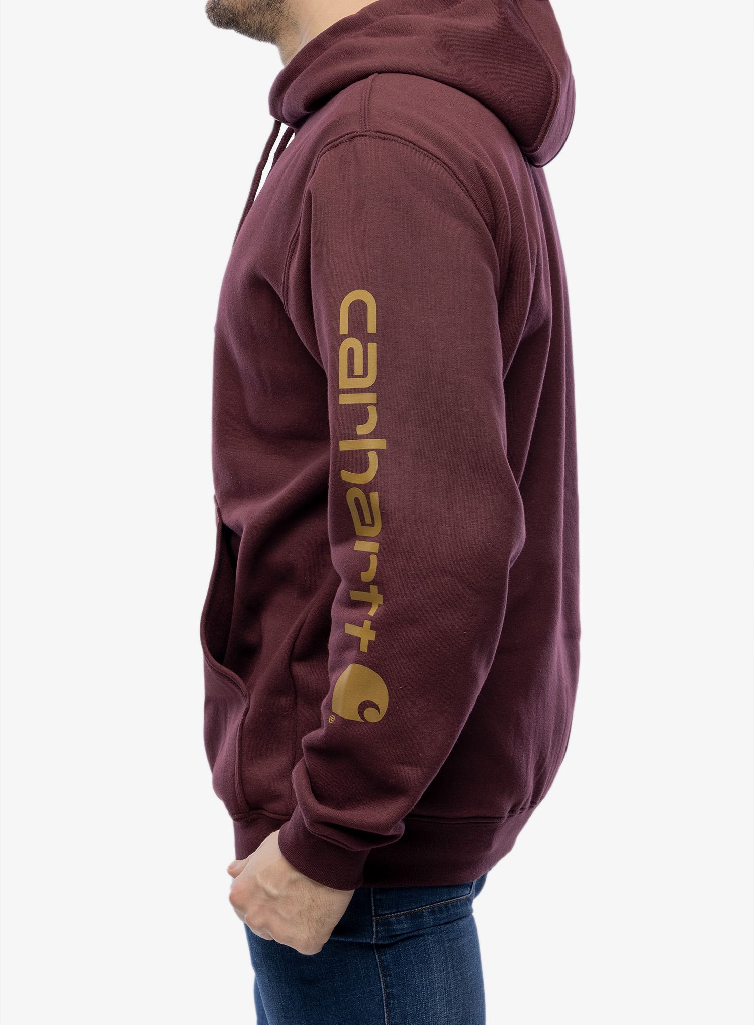 Dukserica Carhartt Sleeve Logo Hooded Sweatshirt - port