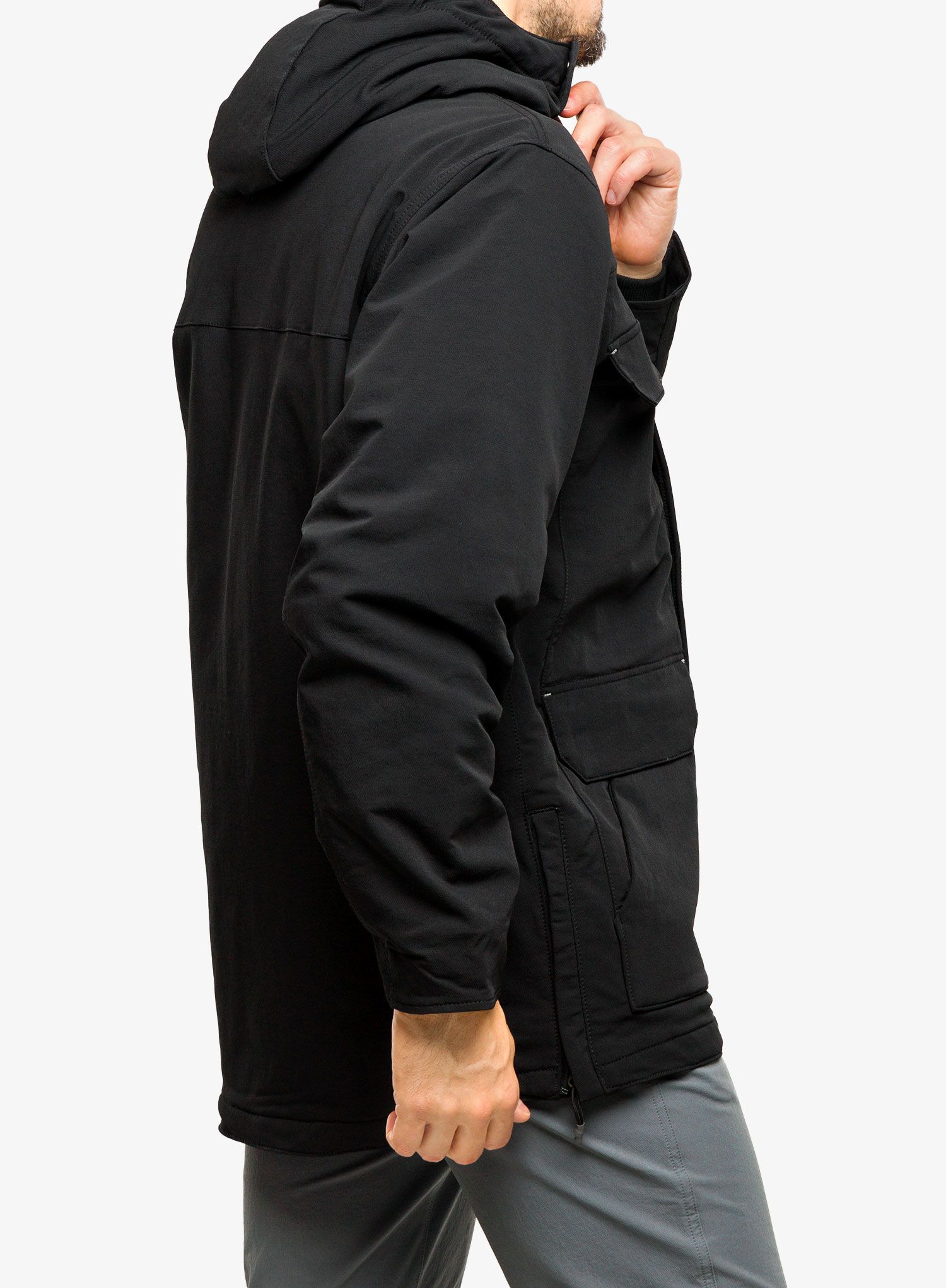 Jakna s postavom Carhartt Super Dux Bonded Chore Coat - black