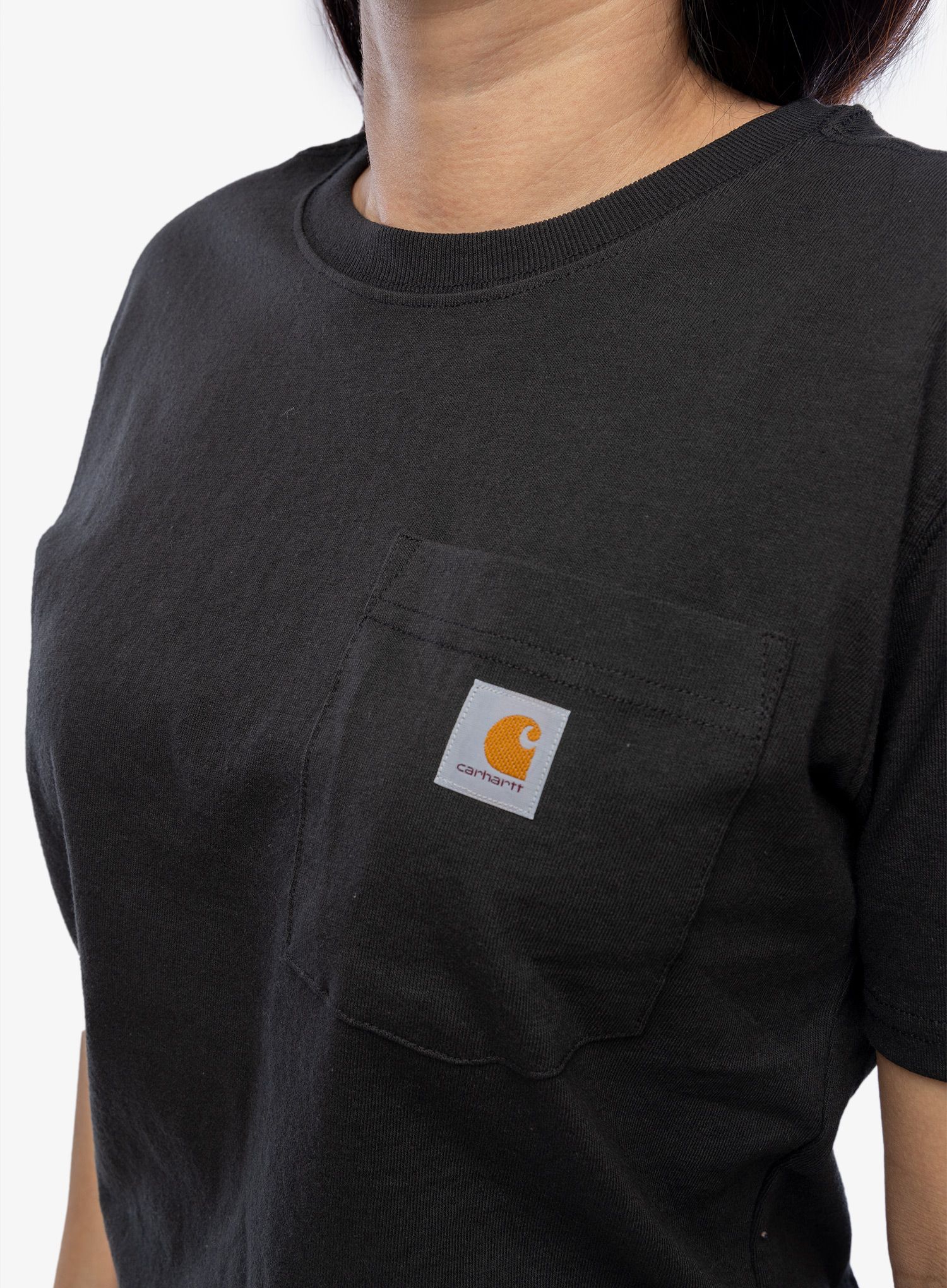 Ženska pamučna majica Carhartt Workwear Pocket S/S T-Shirt - black