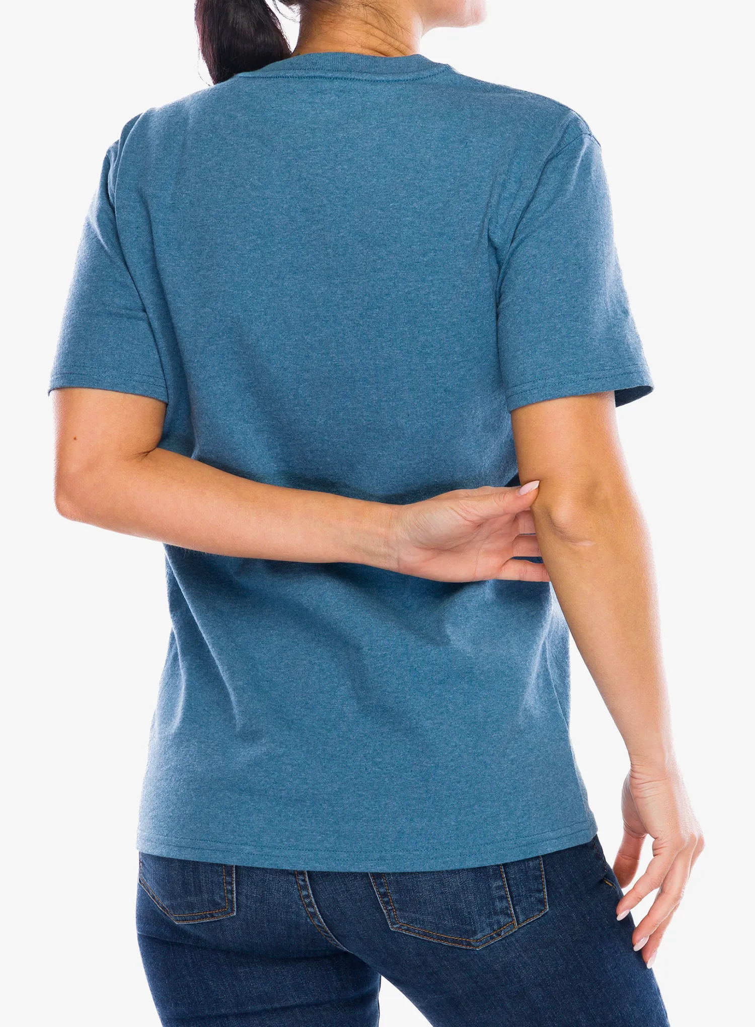 Ženska pamučna majica Carhartt Workwear Pocket S/S T-Shirt - thundercloud heather