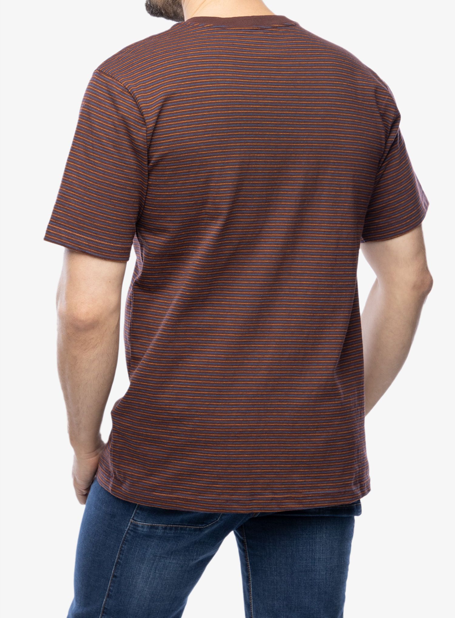 Pamučna majica Cartartt Relaxed S/S Pocket Stripe T-Shirt - port stripe