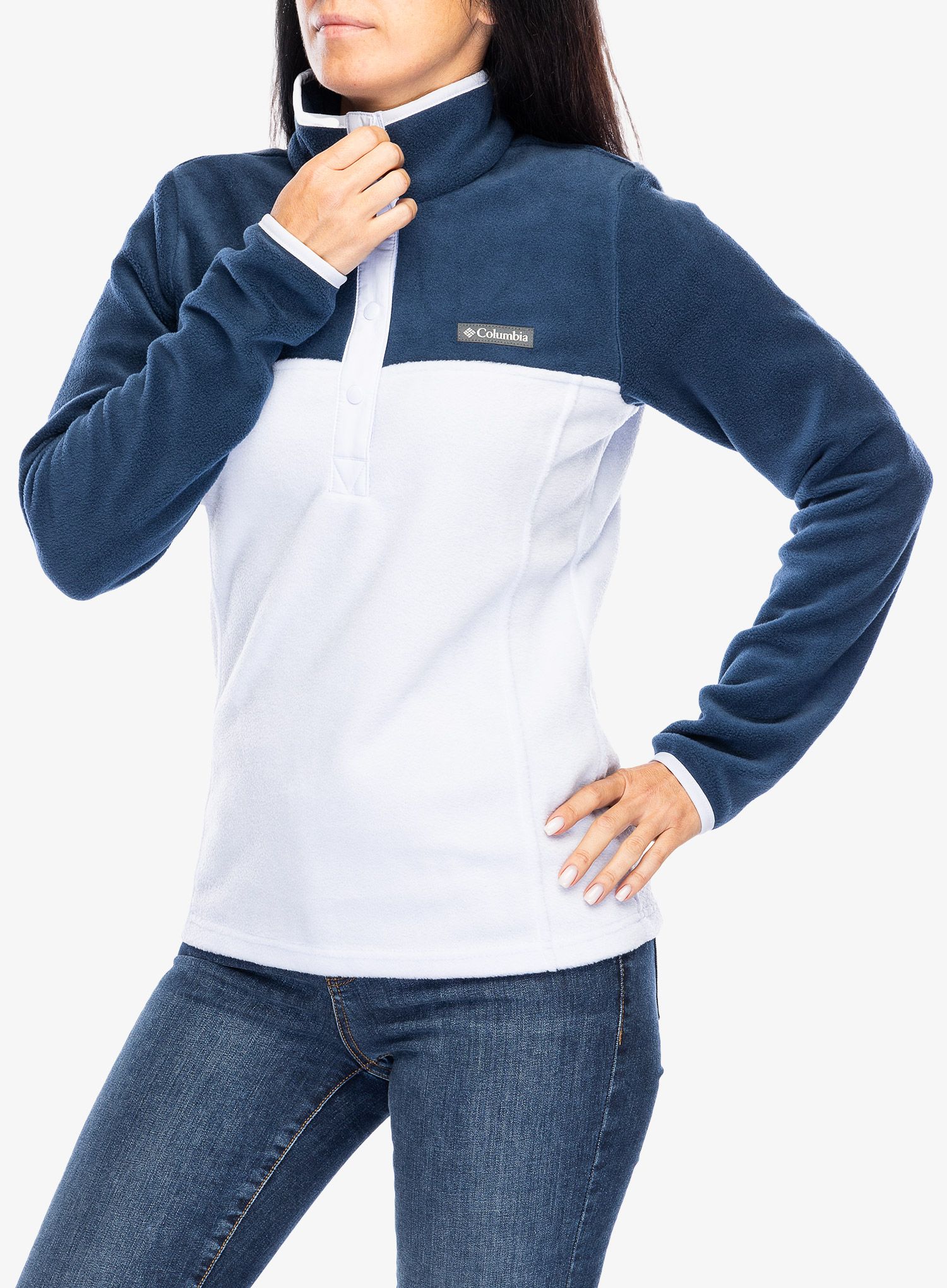 Ženska dukserica Columbia Benton Springs Half Snap Pull Over II - collegiate navy/snowdrift