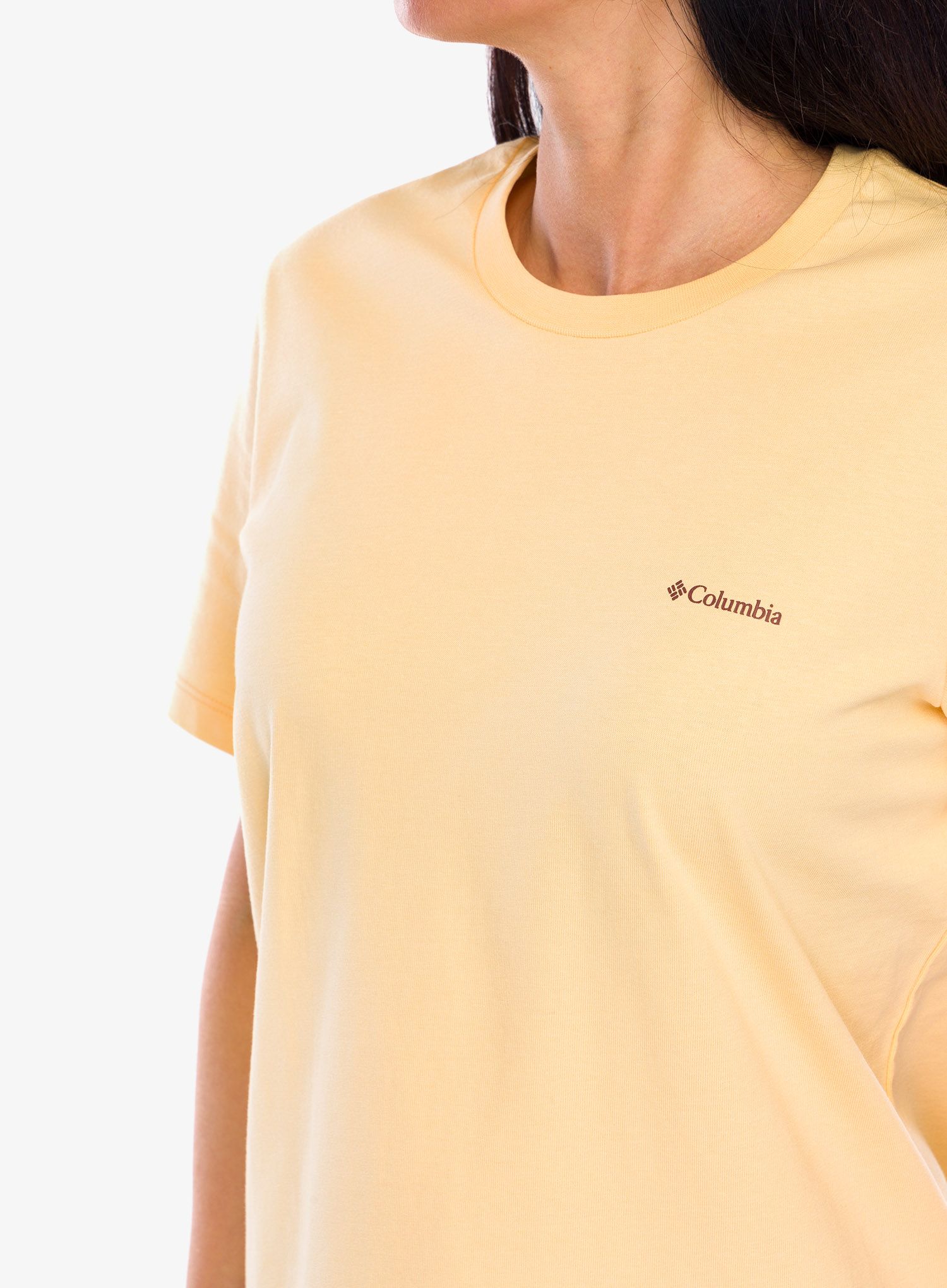 Ženska majica s tiskom Columbia Boundless Beauty Logo S/S Tee - sunkissed/simple gorge