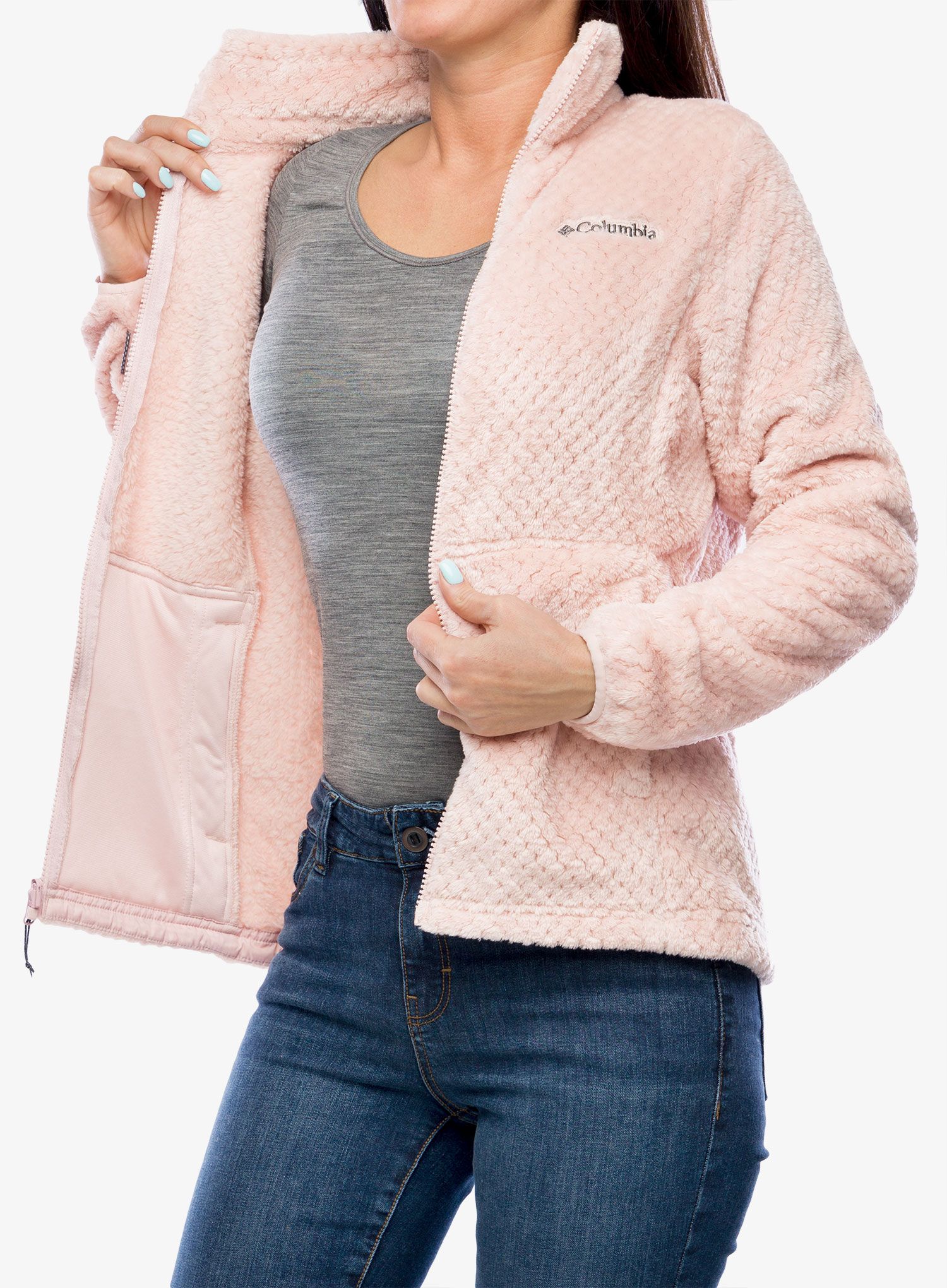 Ženska jakna 3u1 Columbia Bugaboo II Fleece Interchange Jacket - beetroot/dusty pink