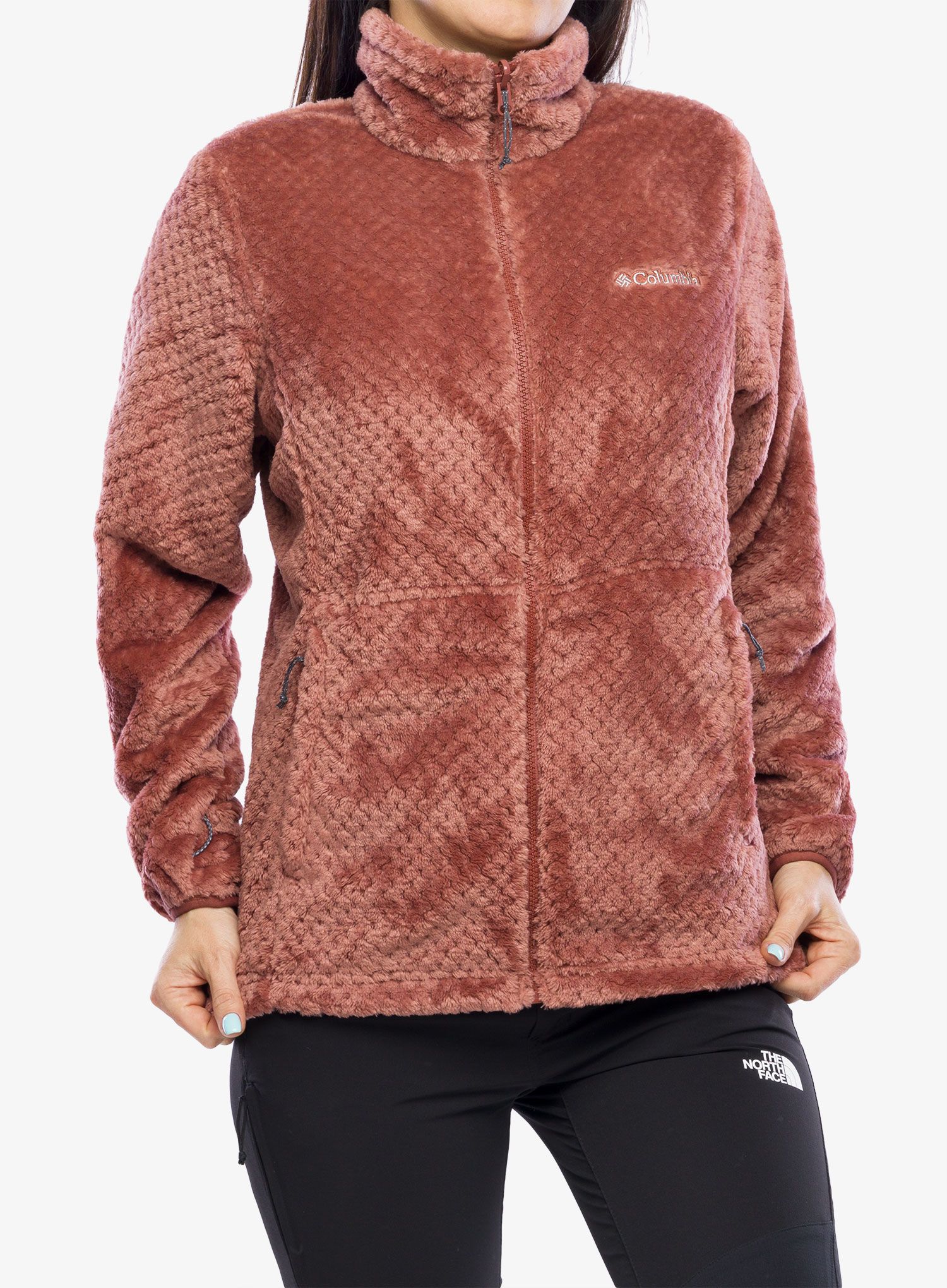 Ženska jakna 3u1 Columbia Bugaboo II Fleece Interchange Jacket - faded peach/beetroot lining