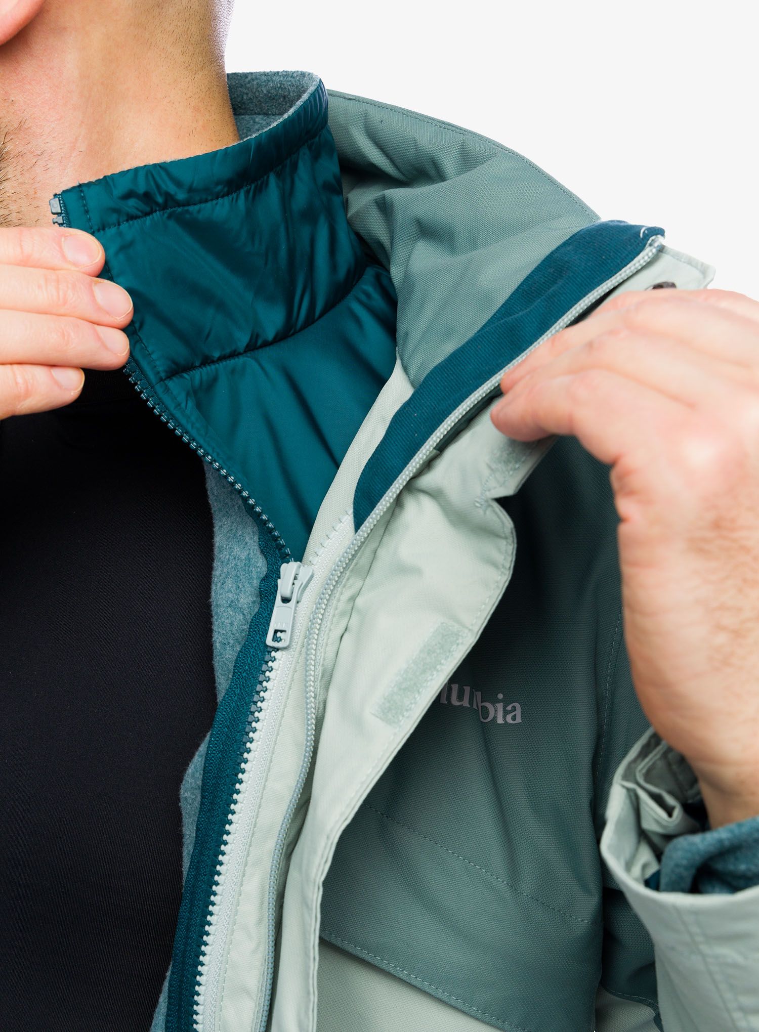 Jakna 3u1 Columbia Bugaboo II Fleece Interchange Jacket - niagara/metal night wave htr