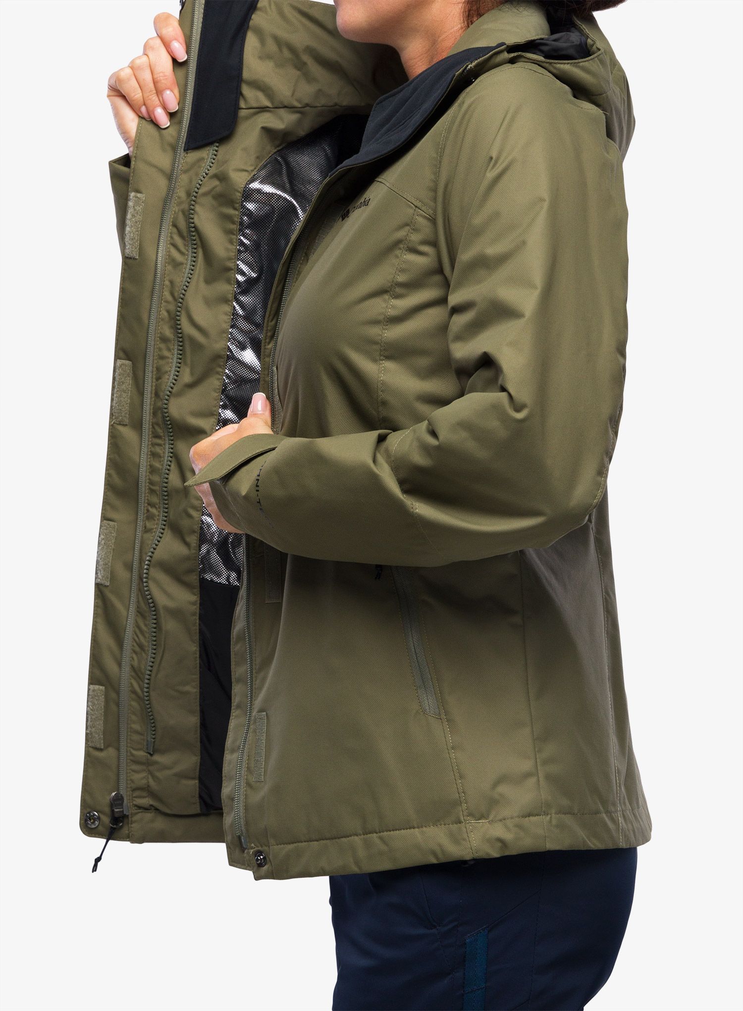 Ženska jakna 3u1 Columbia Bugaboo II Fleece Interchange Jacket - stone green