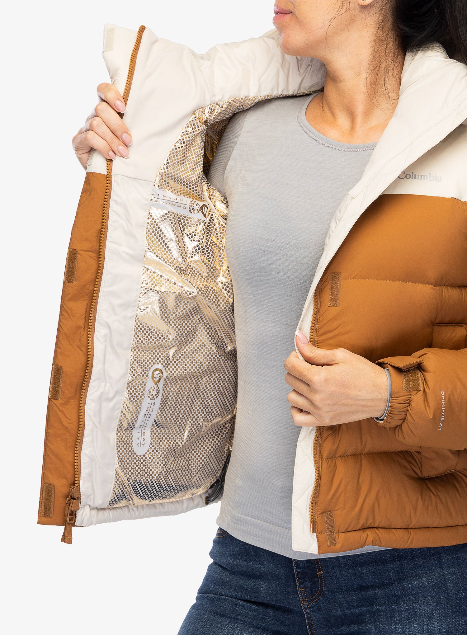 Ženska zimska jakna Columbia Bulo Point III Down Jacket - camel brown/dark stone