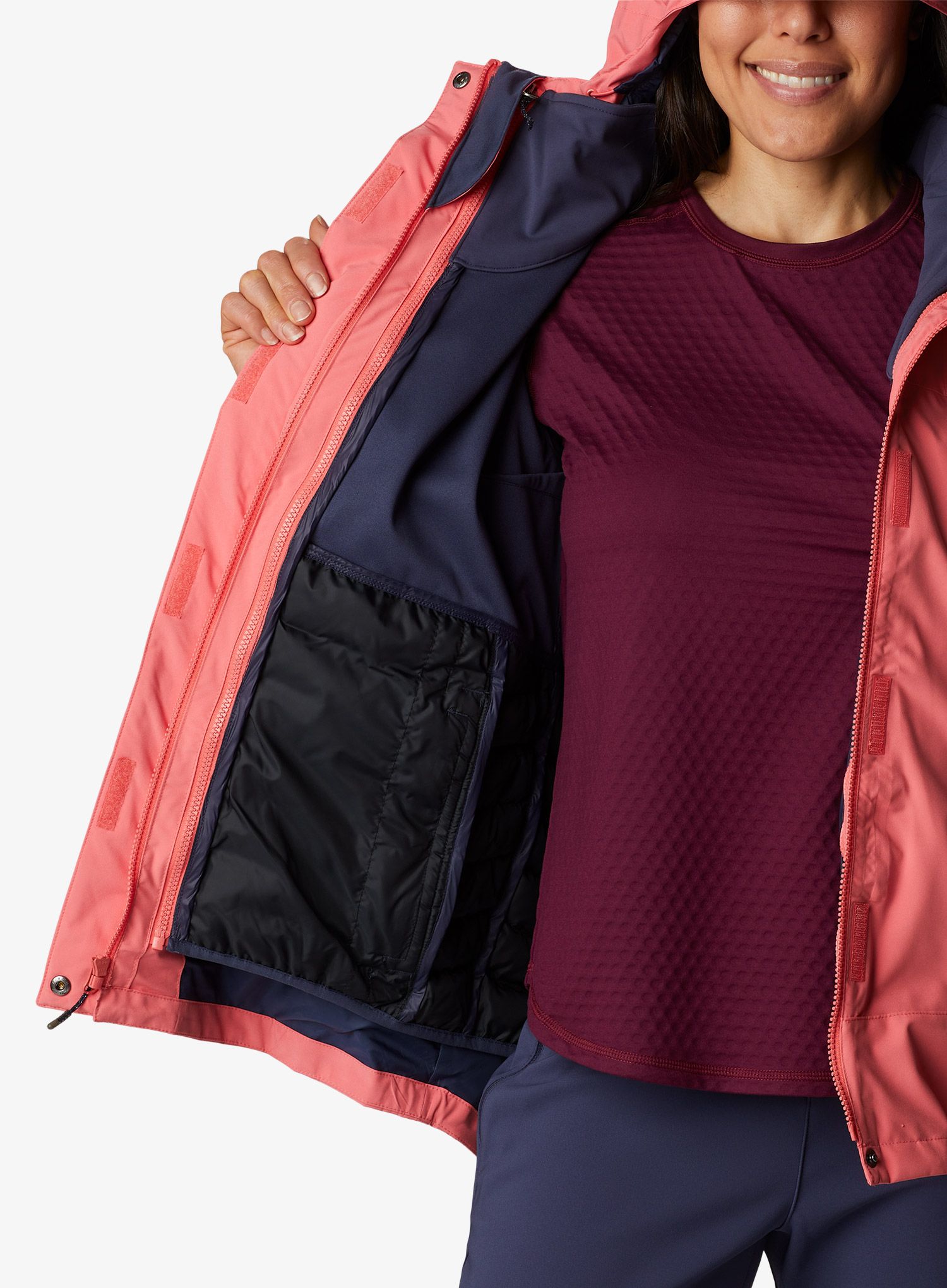 Ženska jakna 3u1 Columbia Canyon Meadows Interchange Jacket - blush pink