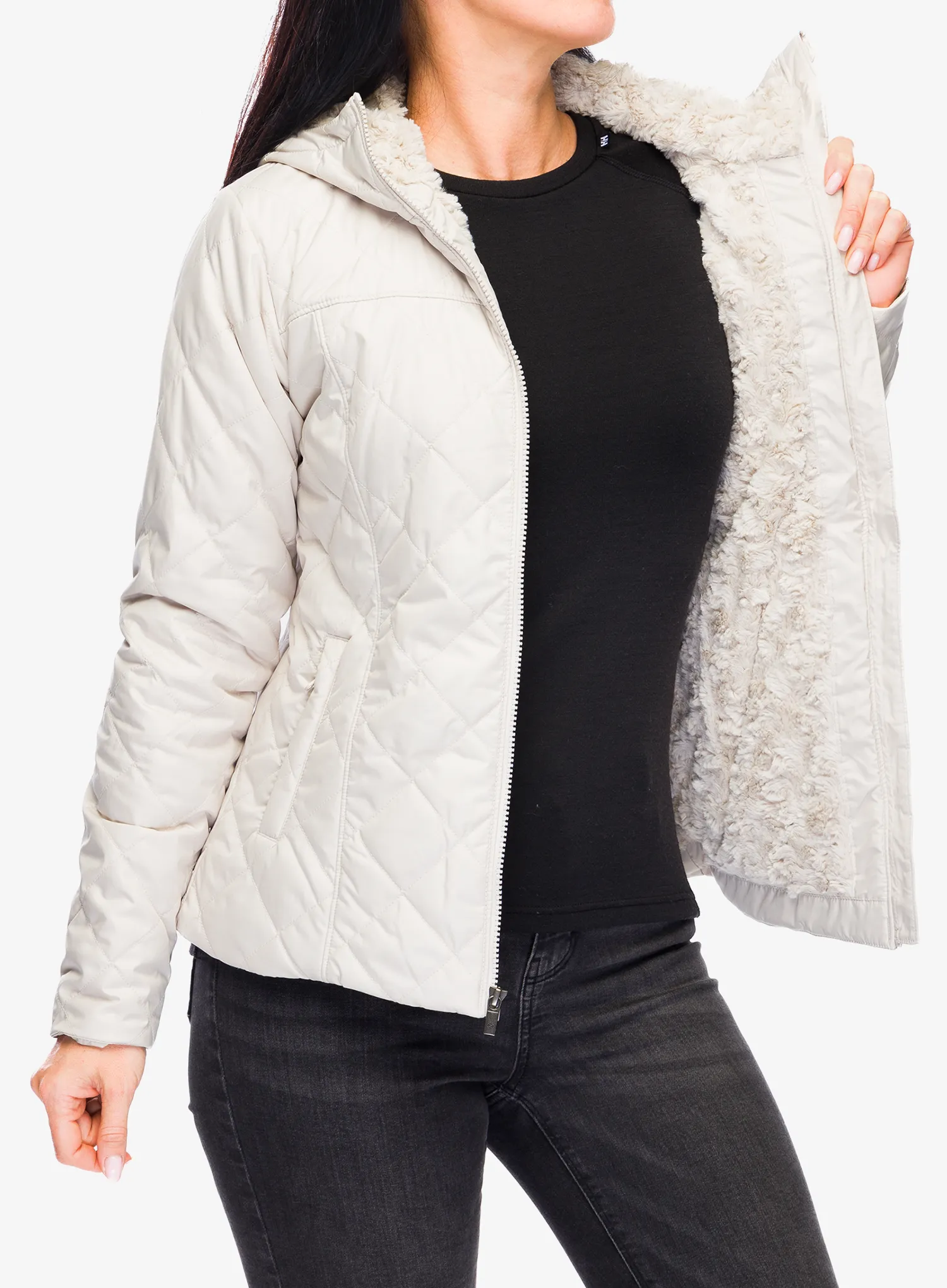 Jakna s postavom ženska Columbia Copper Crest II Hooded Jacket - dark stone