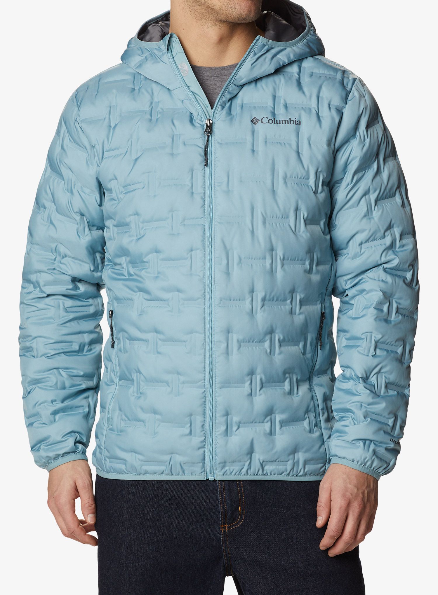Pernata jakna Columbia Delta Ridge Down Hooded Jacket - stone blue