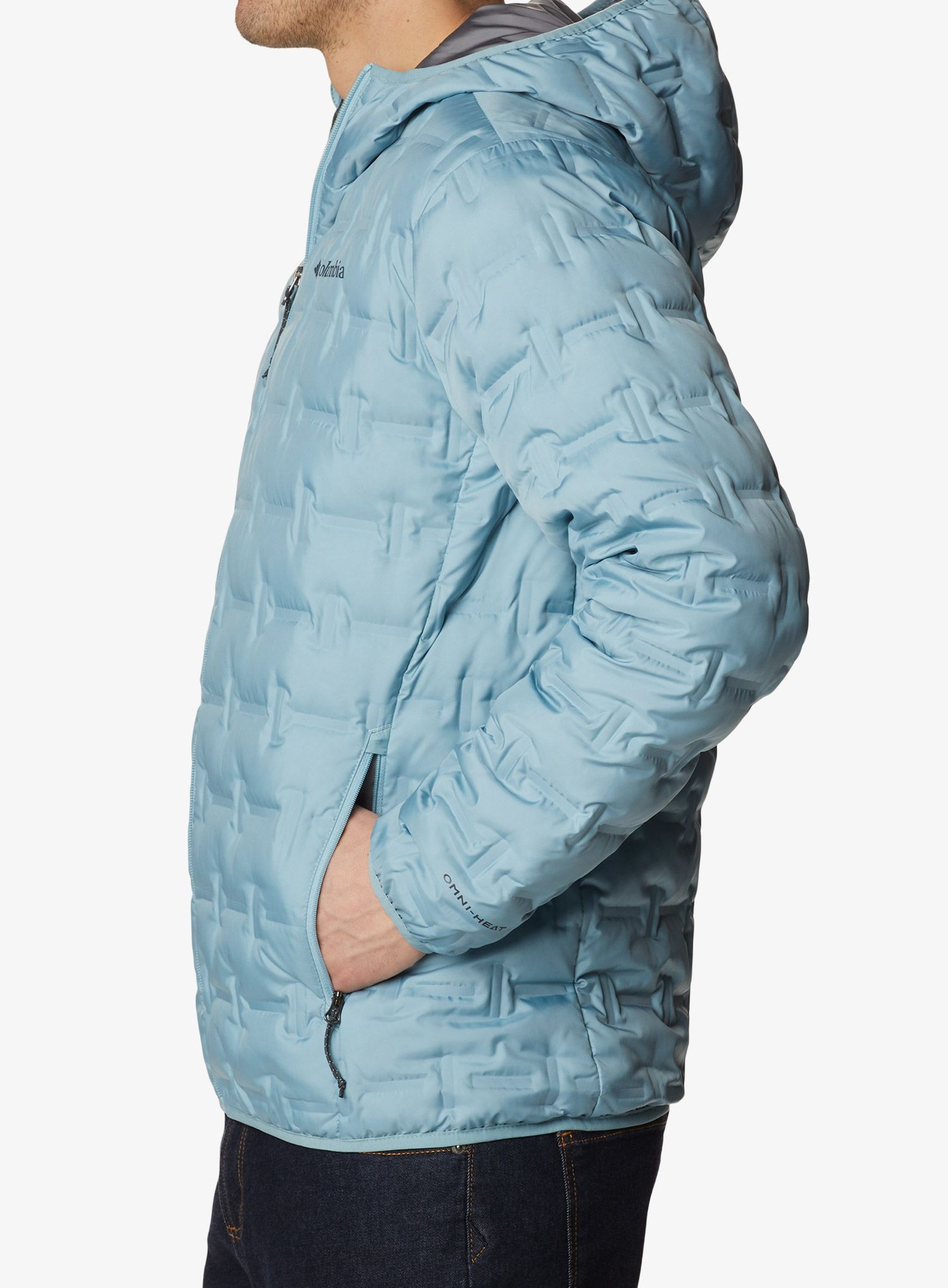 Pernata jakna Columbia Delta Ridge Down Hooded Jacket - stone blue
