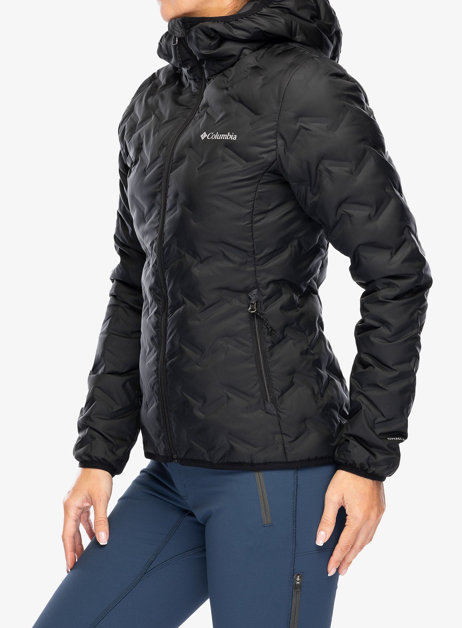 Ženska perjana jakna Columbia Delta Ridge II Down Hooded Jacket - black