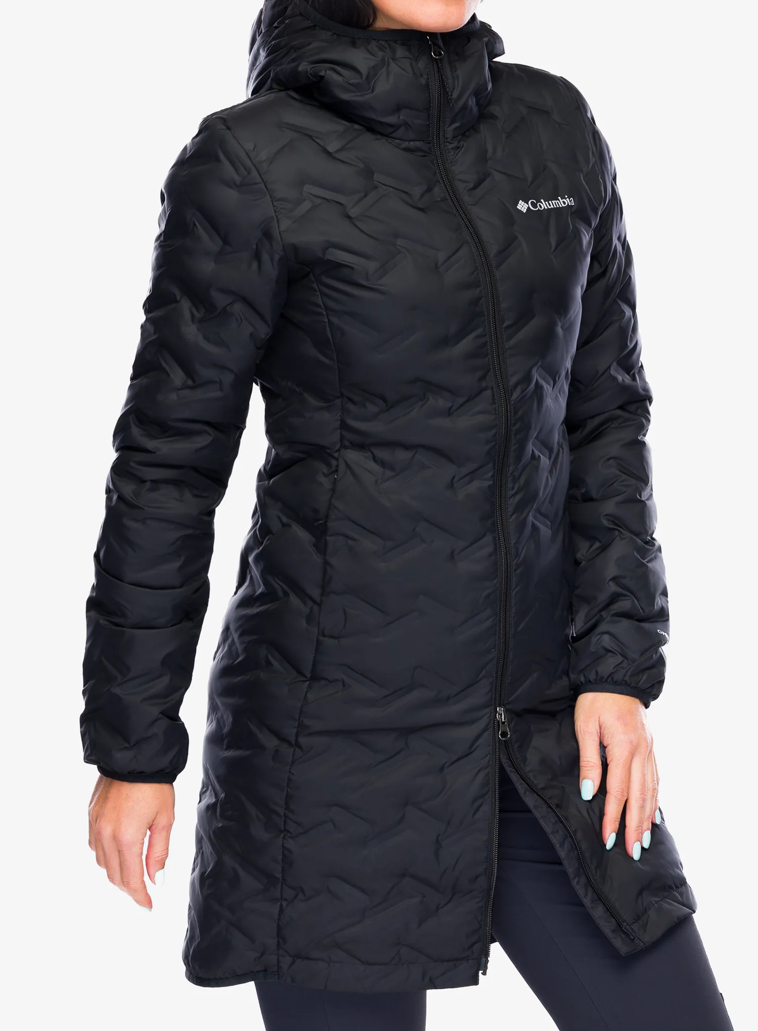 Ženski perjani kaput Columbia Delta Ridge II Long Down Jacket - black