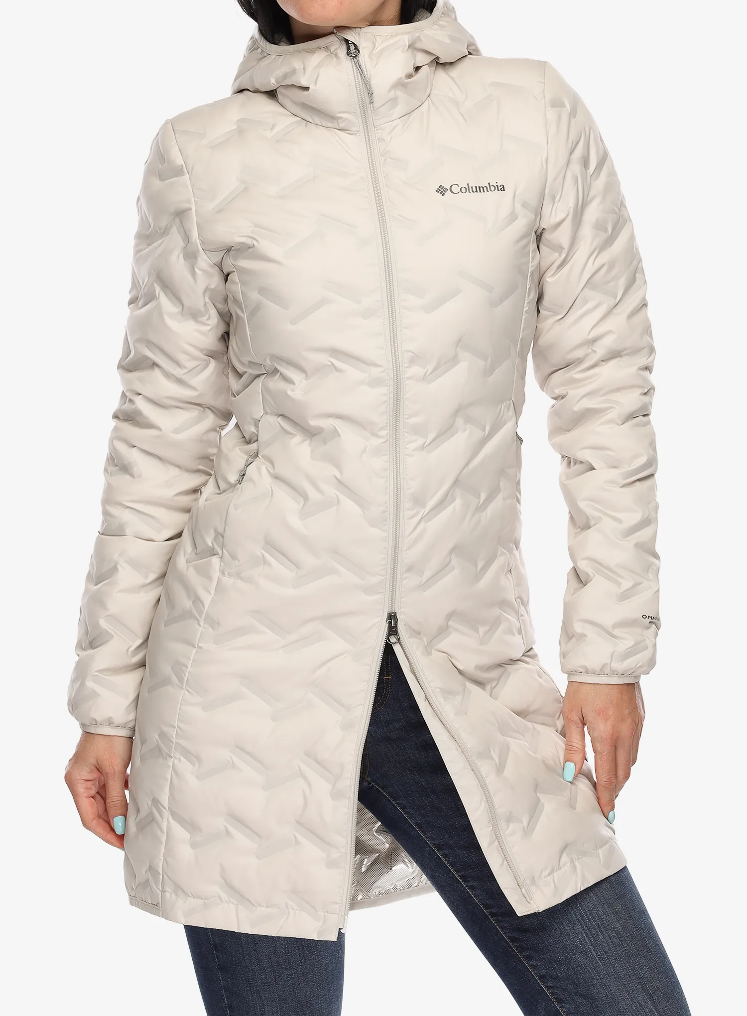 Ženski perjani kaput Columbia Delta Ridge II Long Down Jacket - dark stone