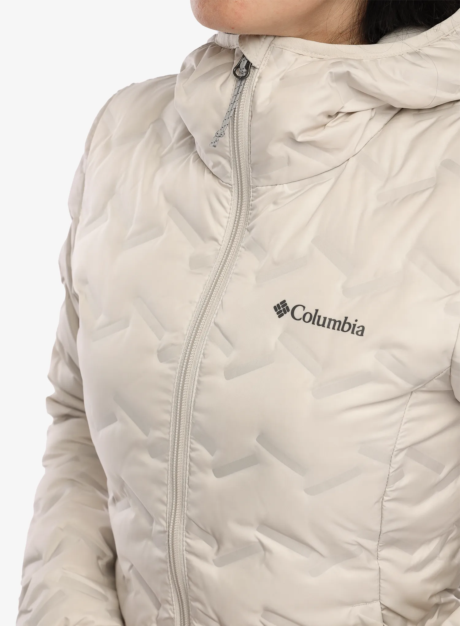 Ženski perjani kaput Columbia Delta Ridge II Long Down Jacket - dark stone