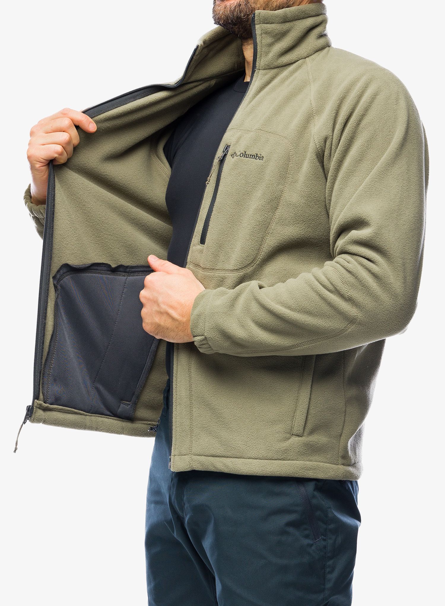 Jakna od flisa Columbia Fast Trek II Full Zip Fleece - stone green