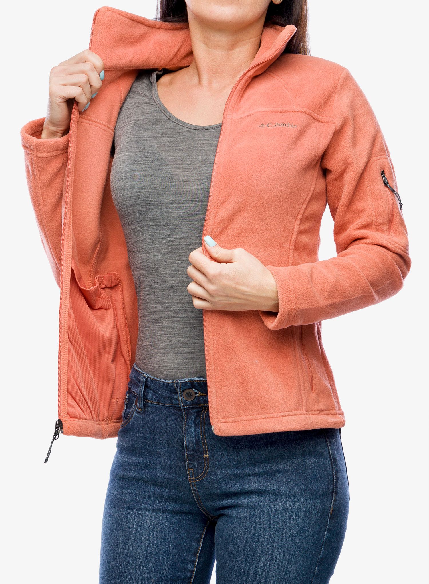 Ženska jakna od flisa Columbia Fast Trek II Jacket - faded peach
