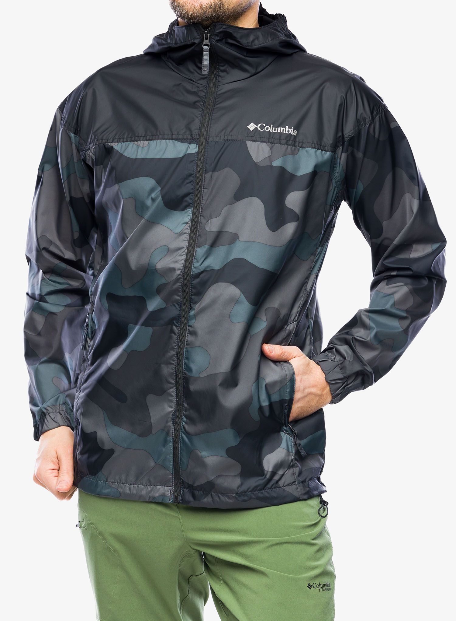 Vjetrovka Columbia Flash Challenger Novelty - black mod camo print
