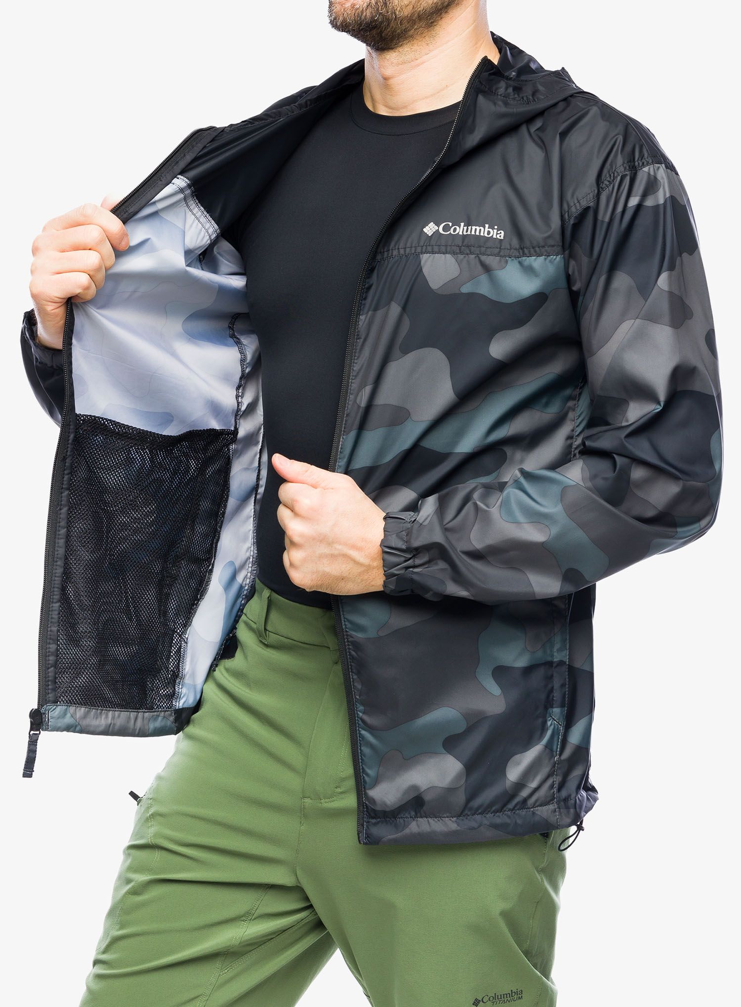 Vjetrovka Columbia Flash Challenger Novelty - black mod camo print