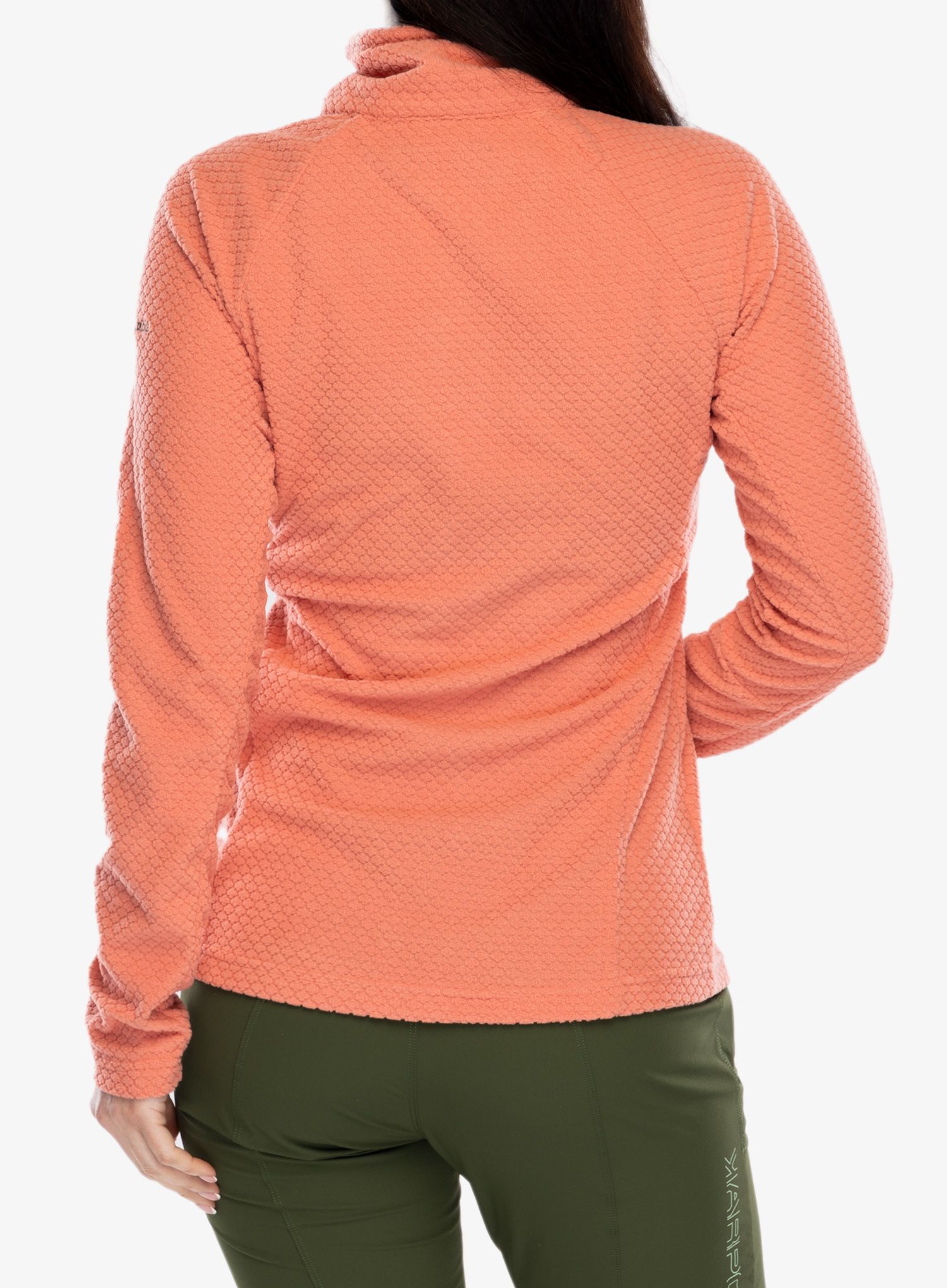 Ženska dukserica Columbia Glacial IV Print 1/2 Zip - faded peach quilt pattern