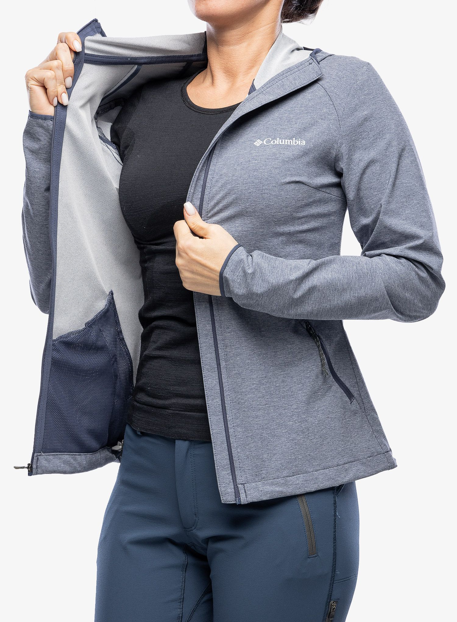Ženska softshell jakna Columbia Heather Canyon Softshell - nocturnal heather
