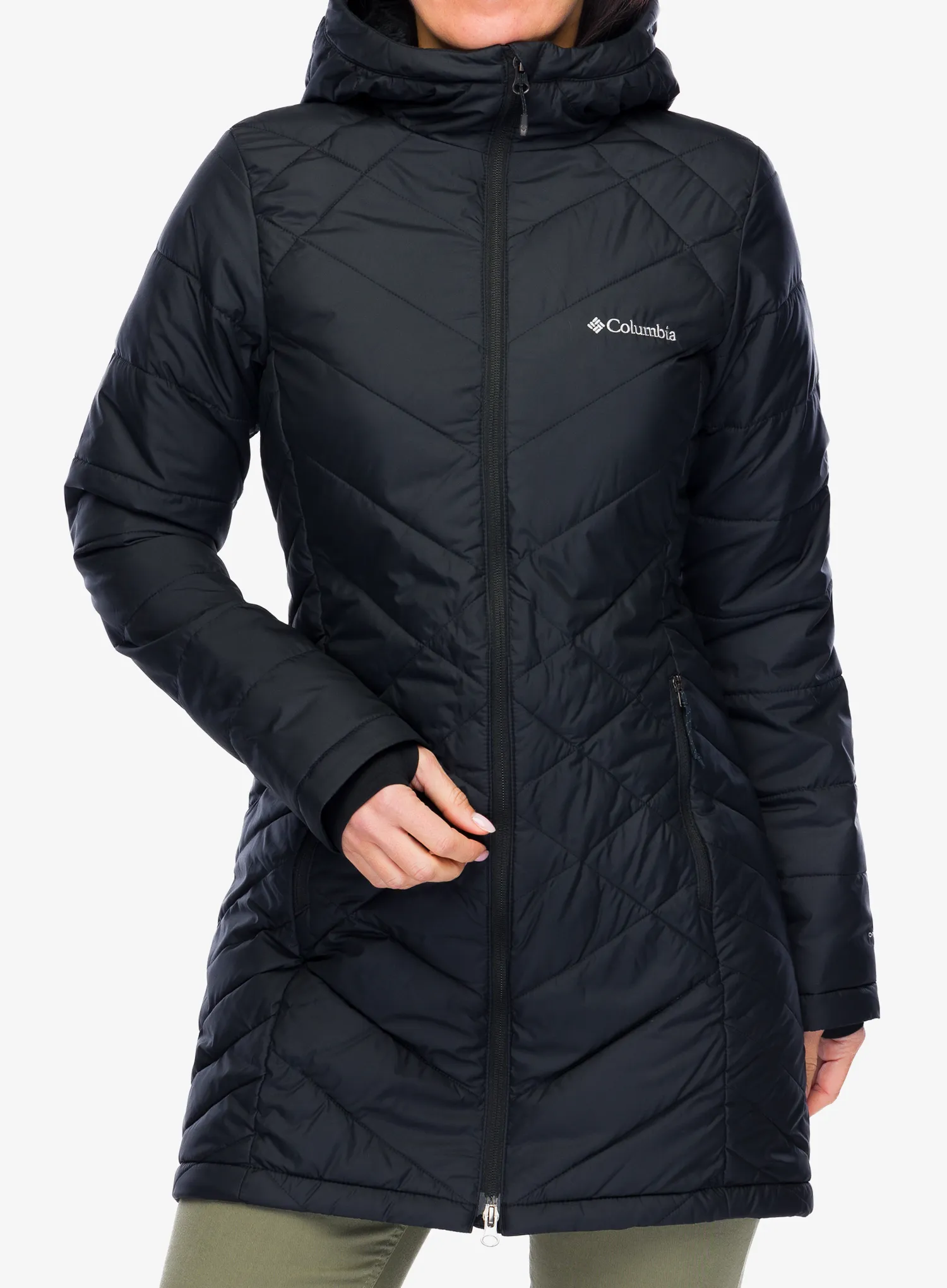 Ženski kaput Columbia Heavenly Long Hooded Jacket - black