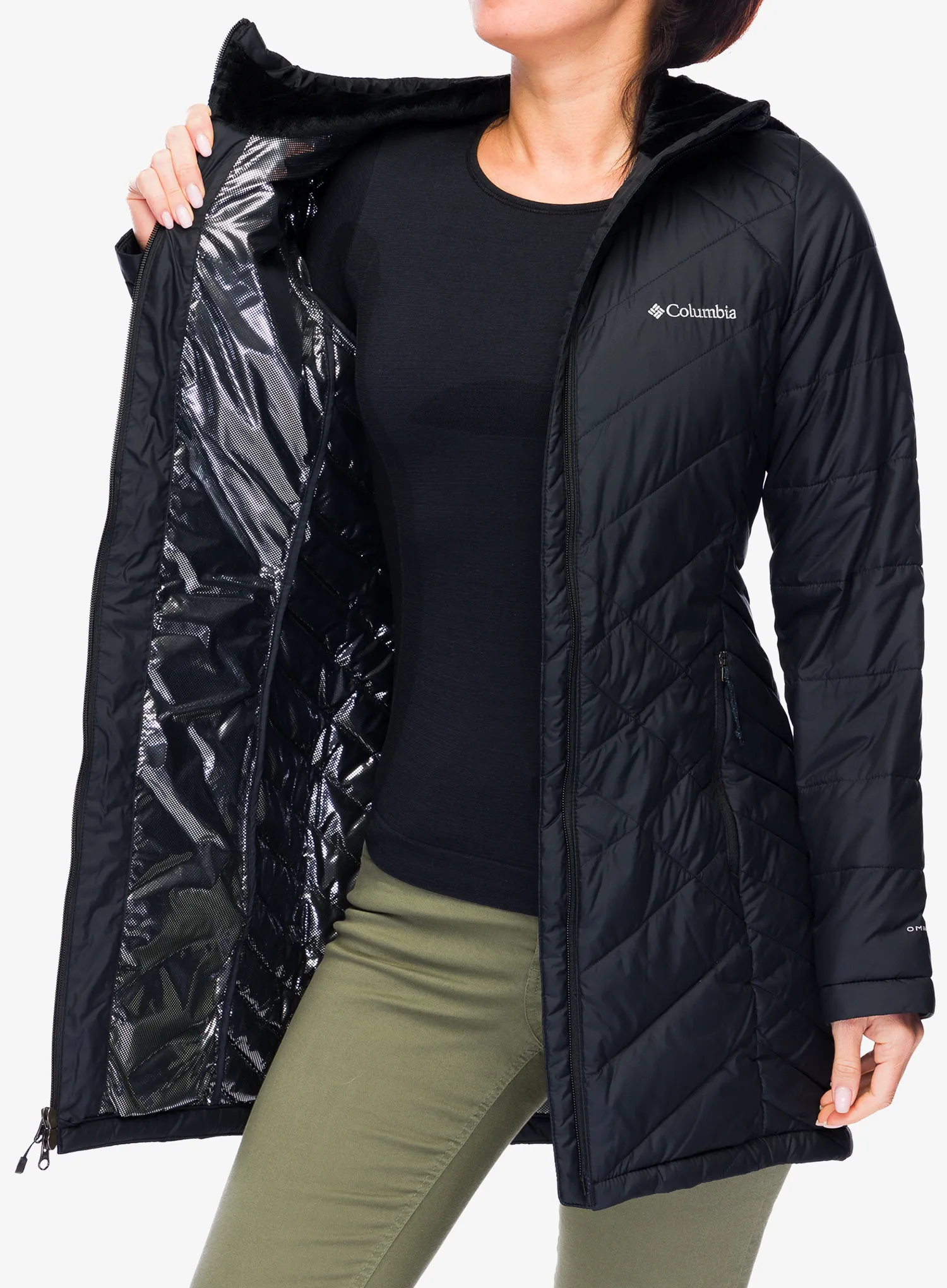 Ženski kaput Columbia Heavenly Long Hooded Jacket - black
