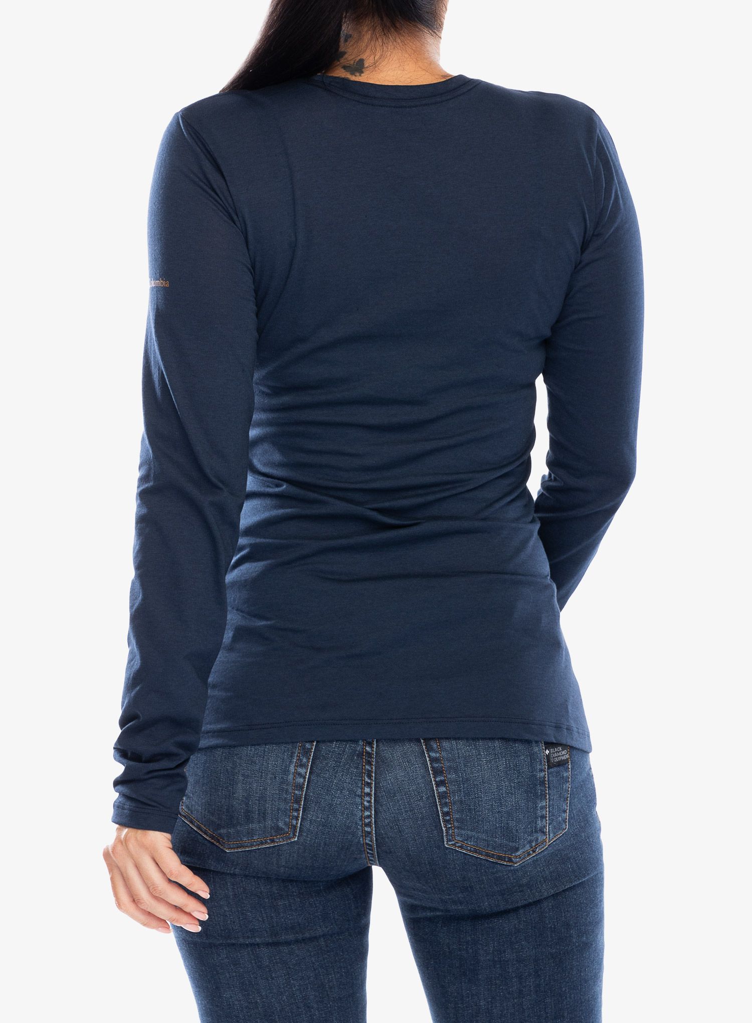 Ženska bluza dugih rukava Columbia Hidden Haven Long Sleeve Tee - navy/treehome plaid