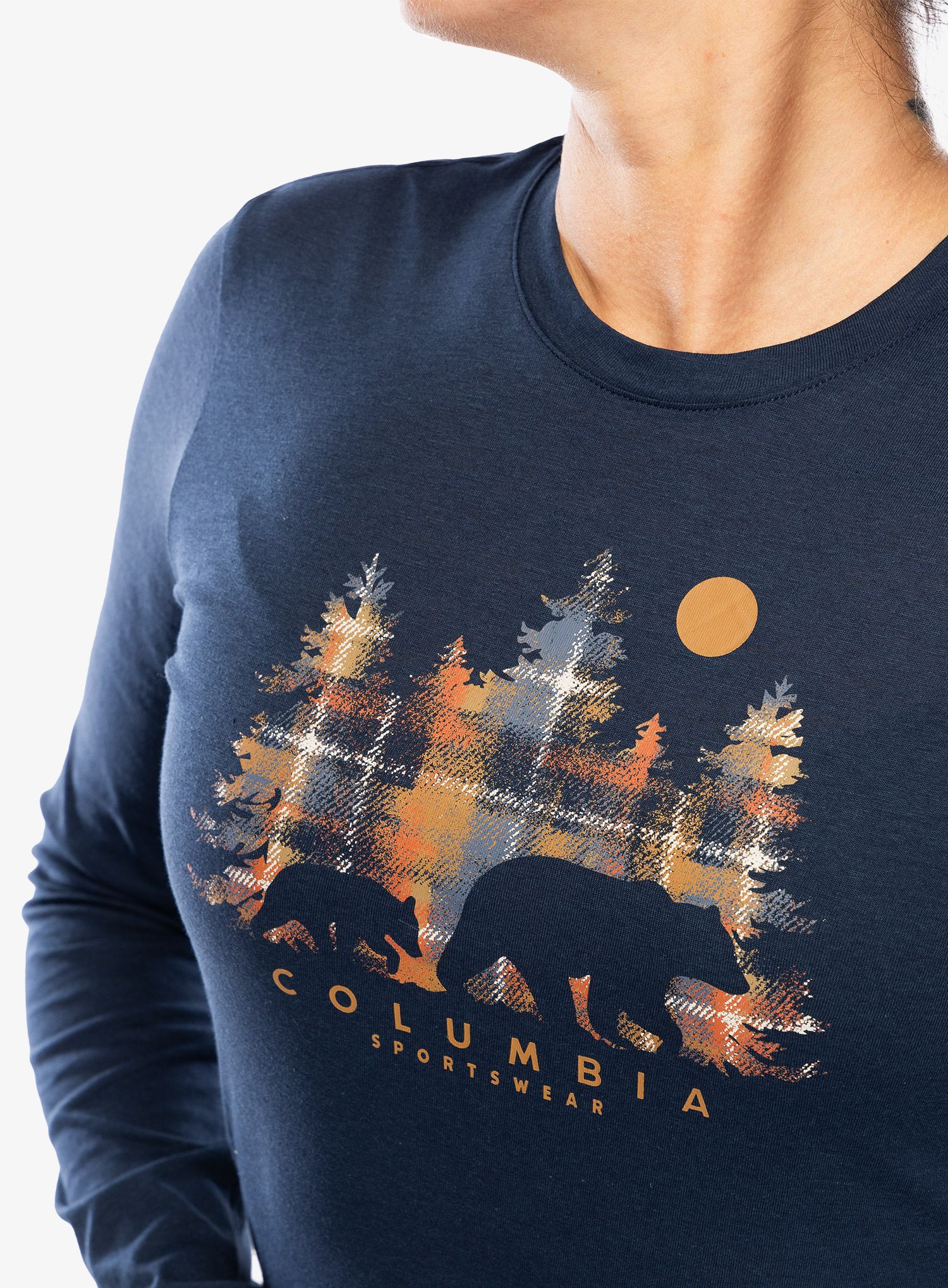 Ženska bluza dugih rukava Columbia Hidden Haven Long Sleeve Tee - navy/treehome plaid