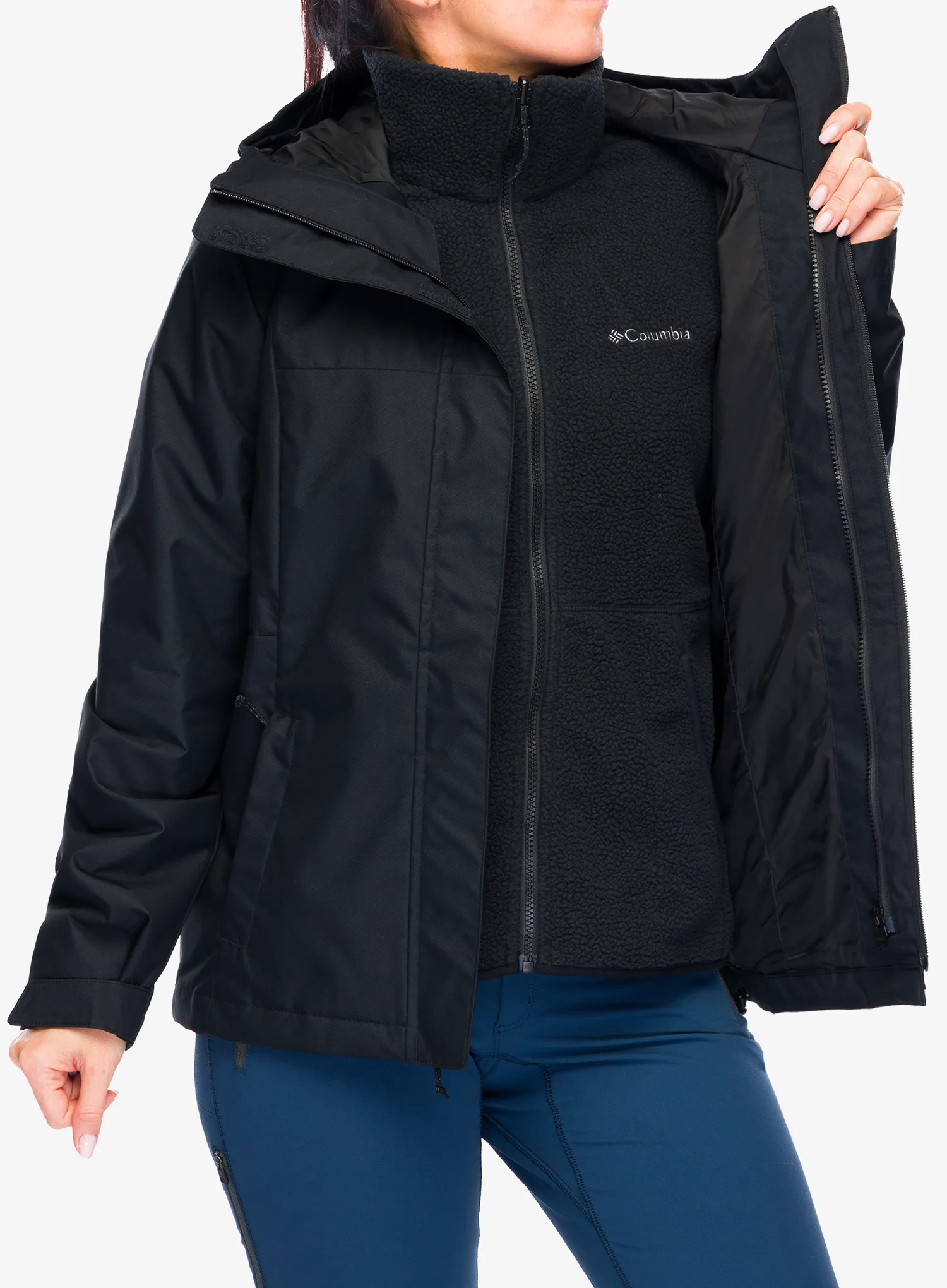 Ženska jakna Columbia Hikebound II Interchange Jacket - black