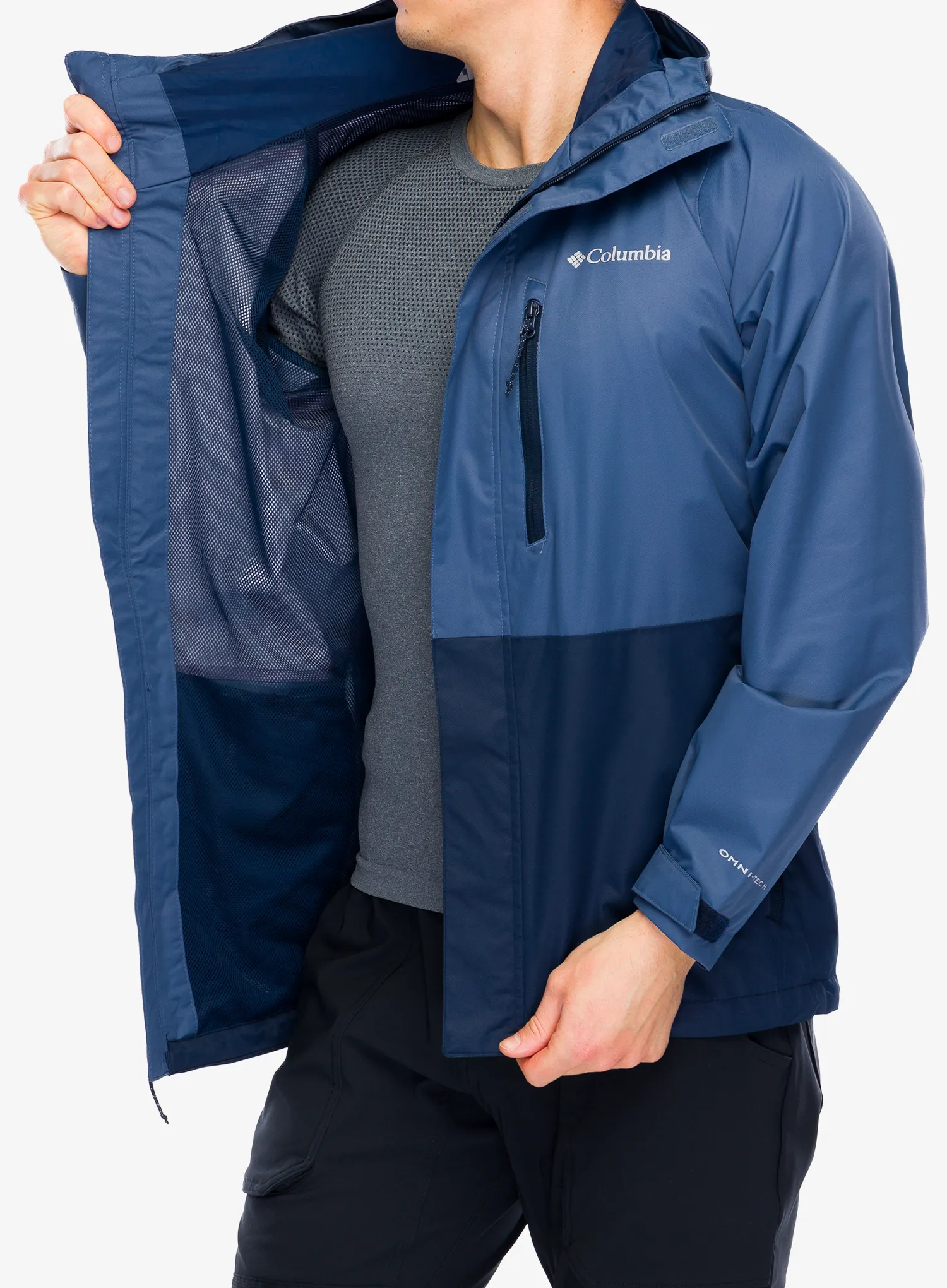 Kišna jakna Columbia Hikebound Jacket - dark mountain/collegiate navy