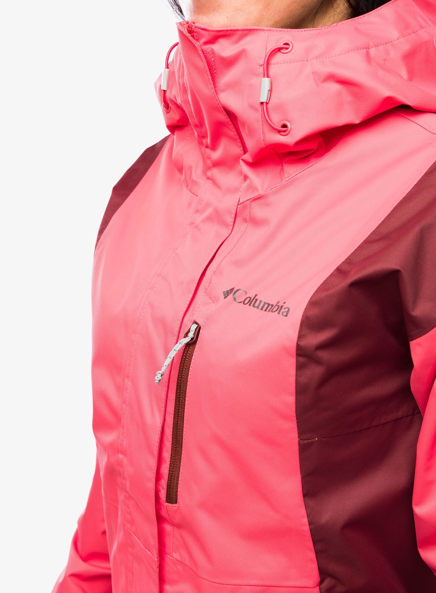 Ženska kišna jakna Columbia Hikebound Jacket - juicy/spice