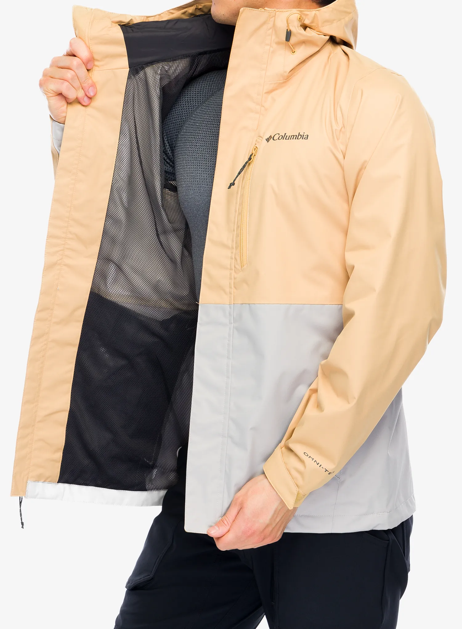 Kišna jakna Columbia Hikebound Jacket - light camel/flint grey