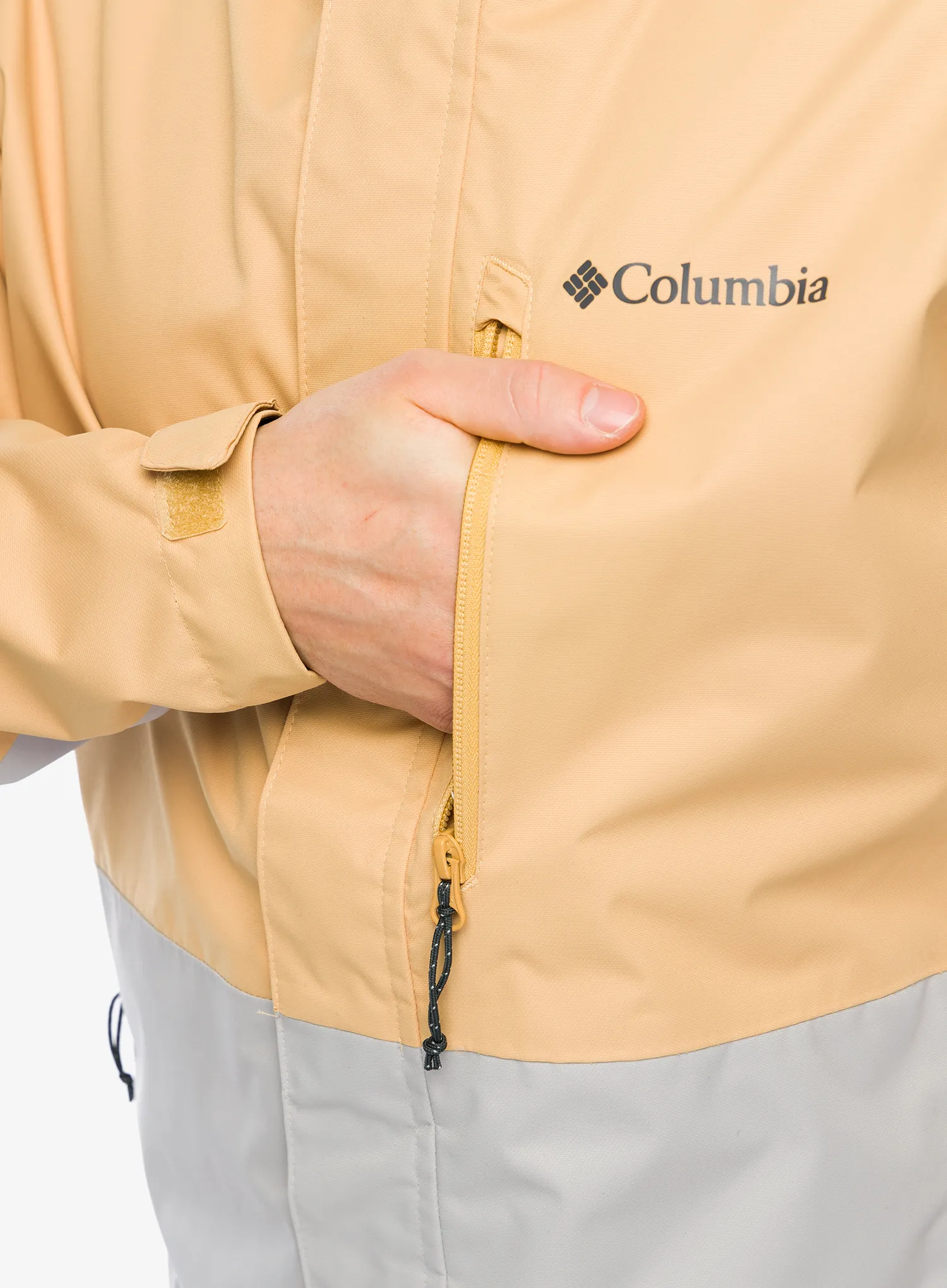 Kišna jakna Columbia Hikebound Jacket - light camel/flint grey